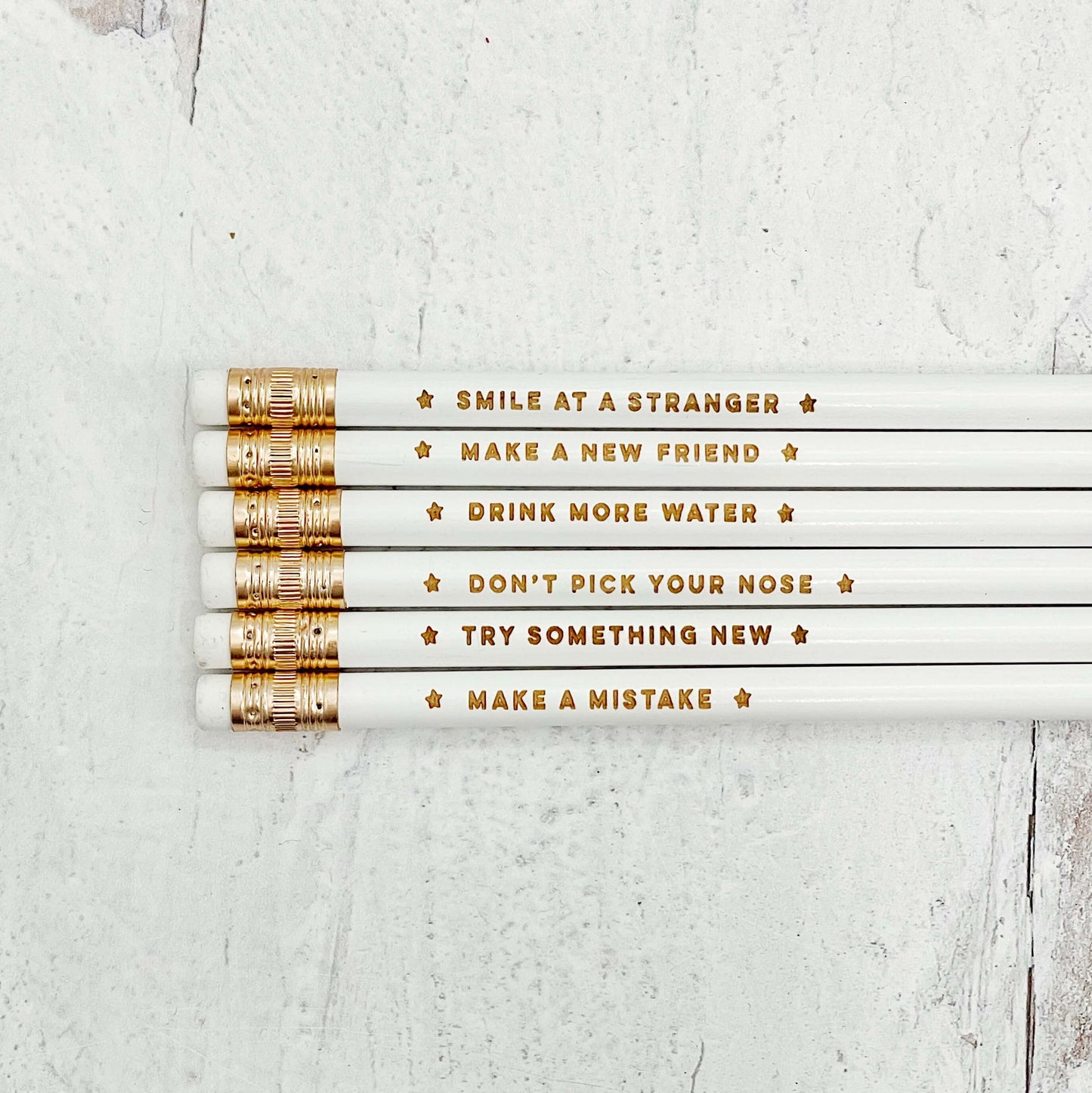 Engraved 'Advice' Pencils