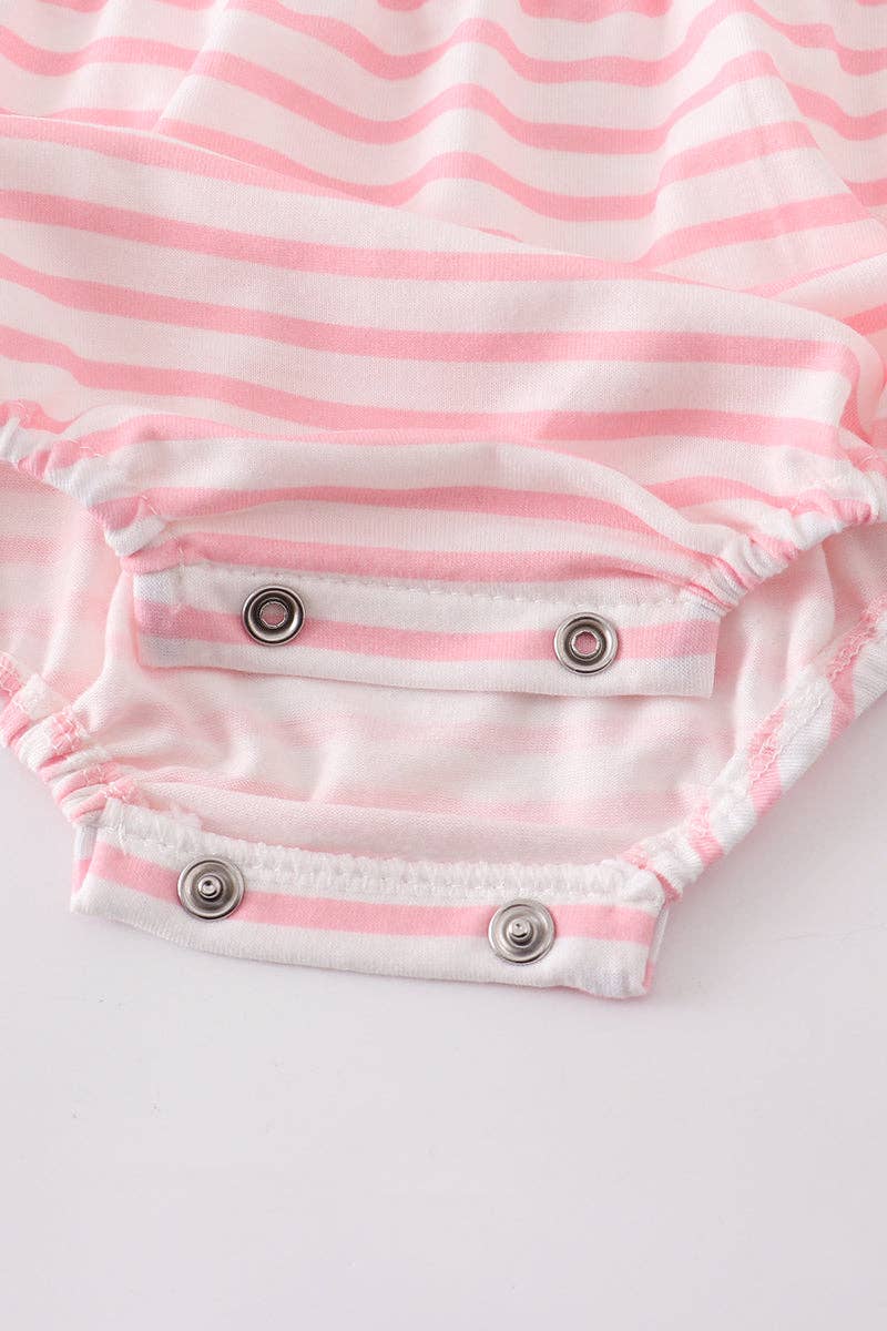 'Pink Candy Cane' Baby Bubble Romper