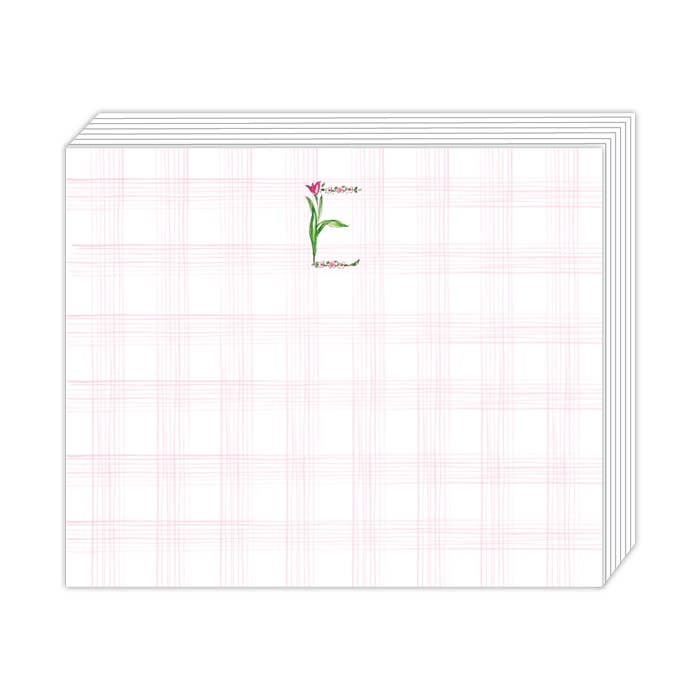 Hand painted Floral Initial Notepad