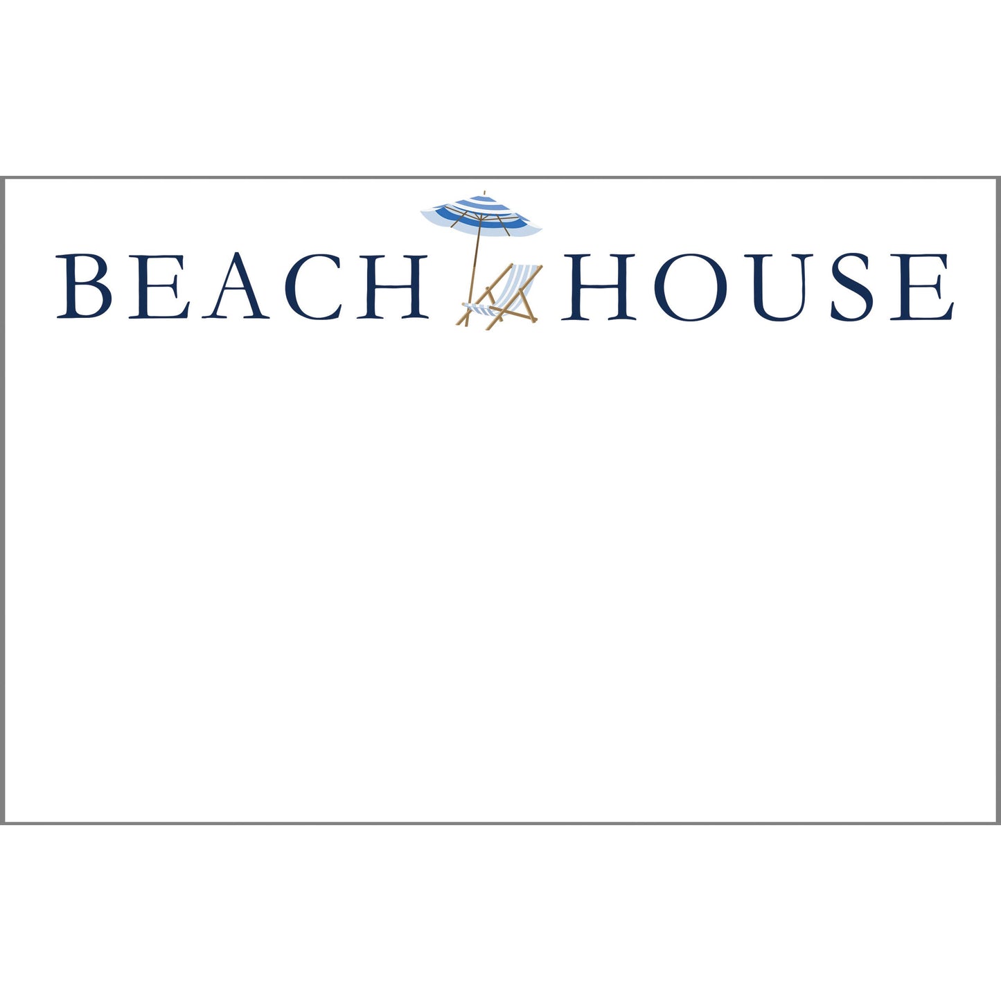 8.5x5.5 Beach House Umbrella Slab Notepad