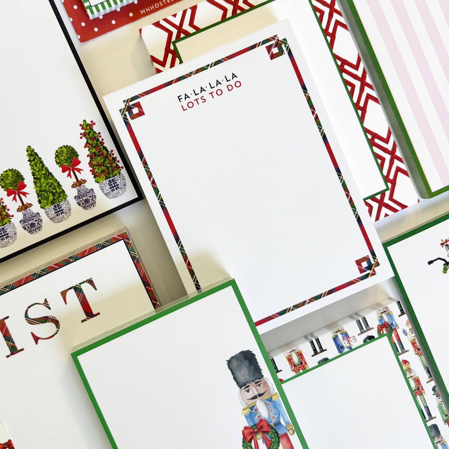 4.25 x 8.5 Christmas Topiaries List Notepad