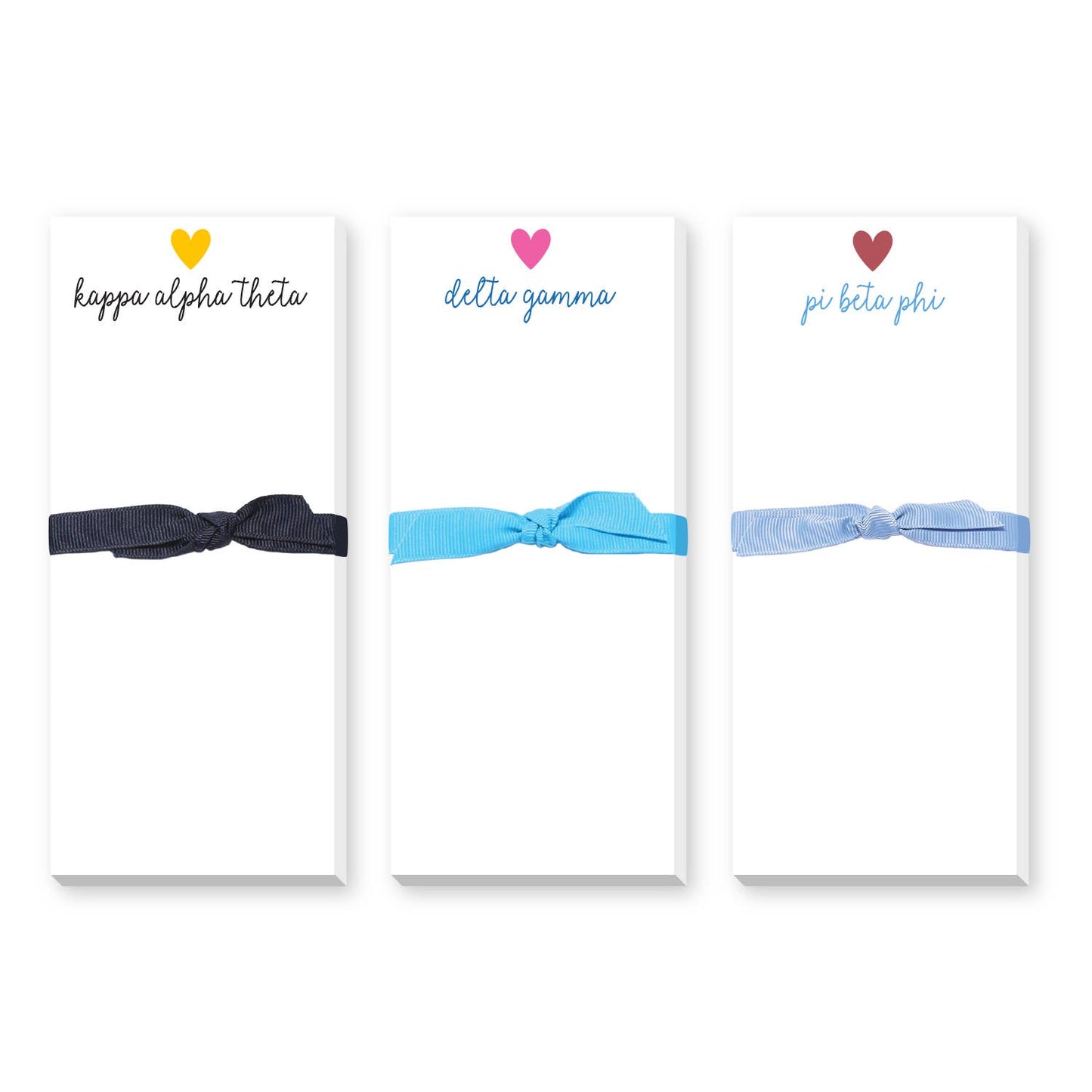 SORORITY GREEK HEART SKINNIE NOTEPAD