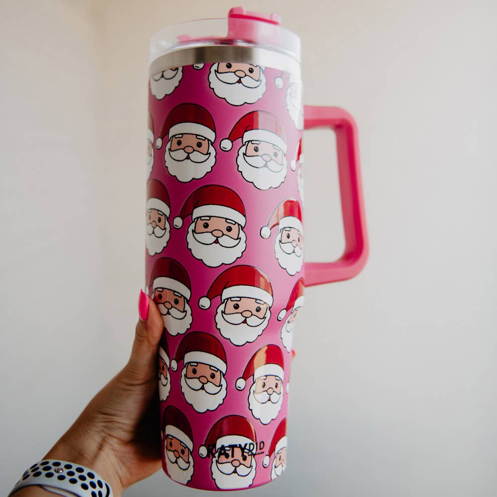 Santa Claus Repeat Tumbler Cup: Pink