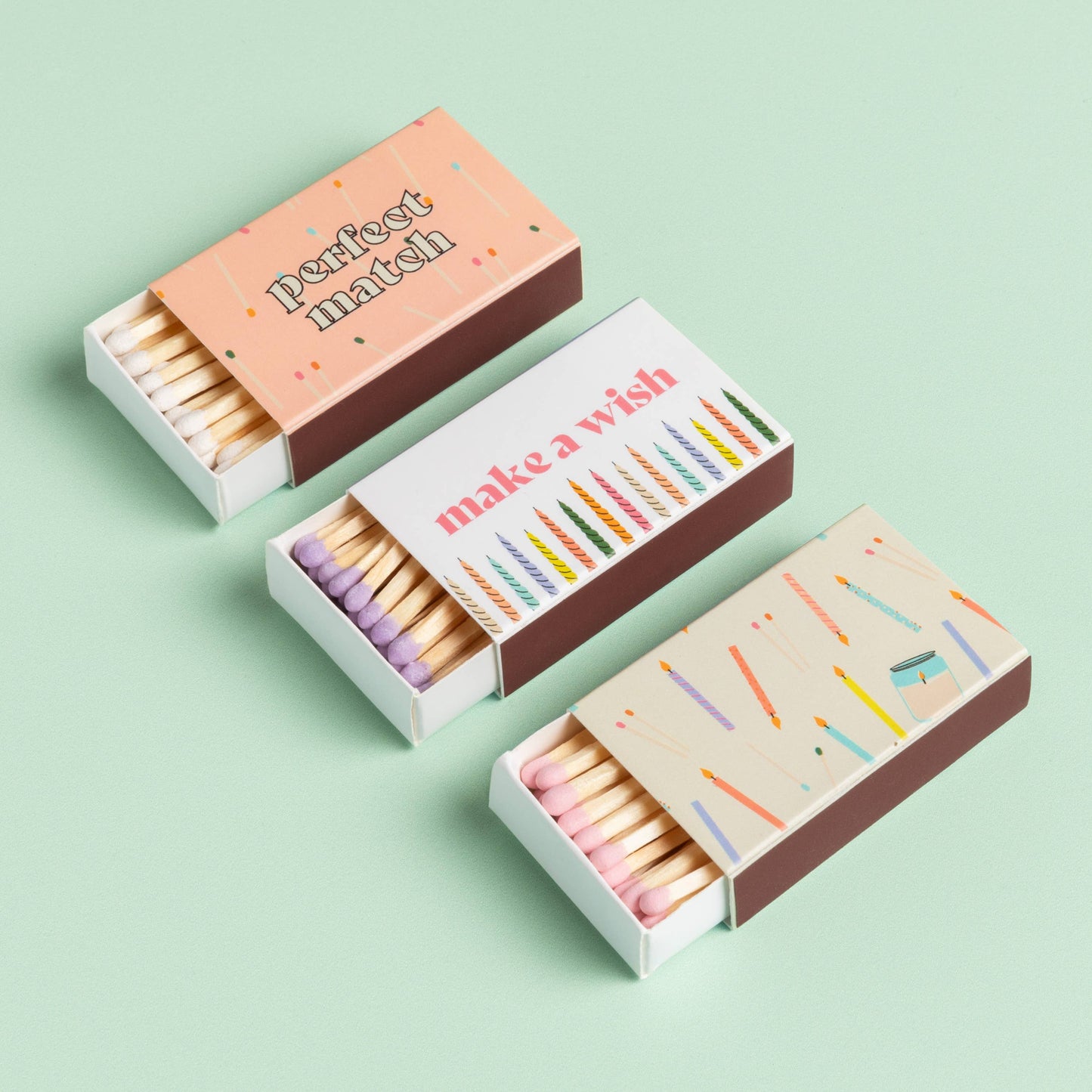 Decorative Matchbox with Colorful Matchsticks: Make A Wish