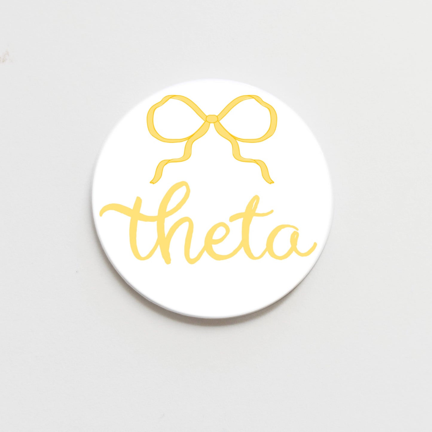 Kappa Alpha Theta Greek Bow Button - 2.25 inch