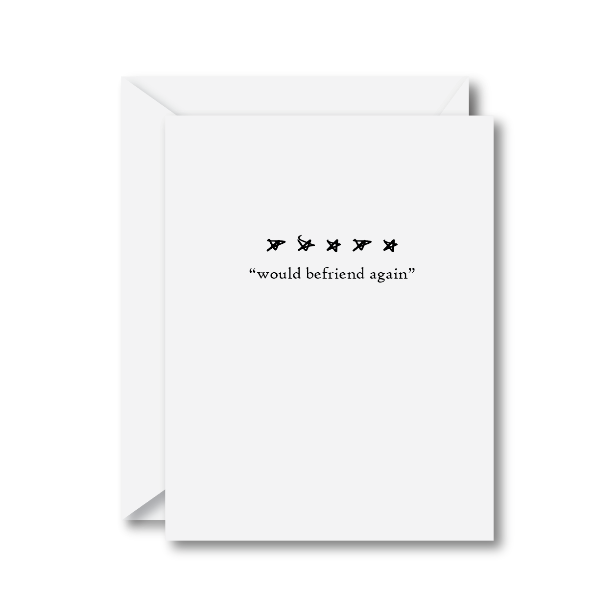 'Would Befriend Again' Greeting Card