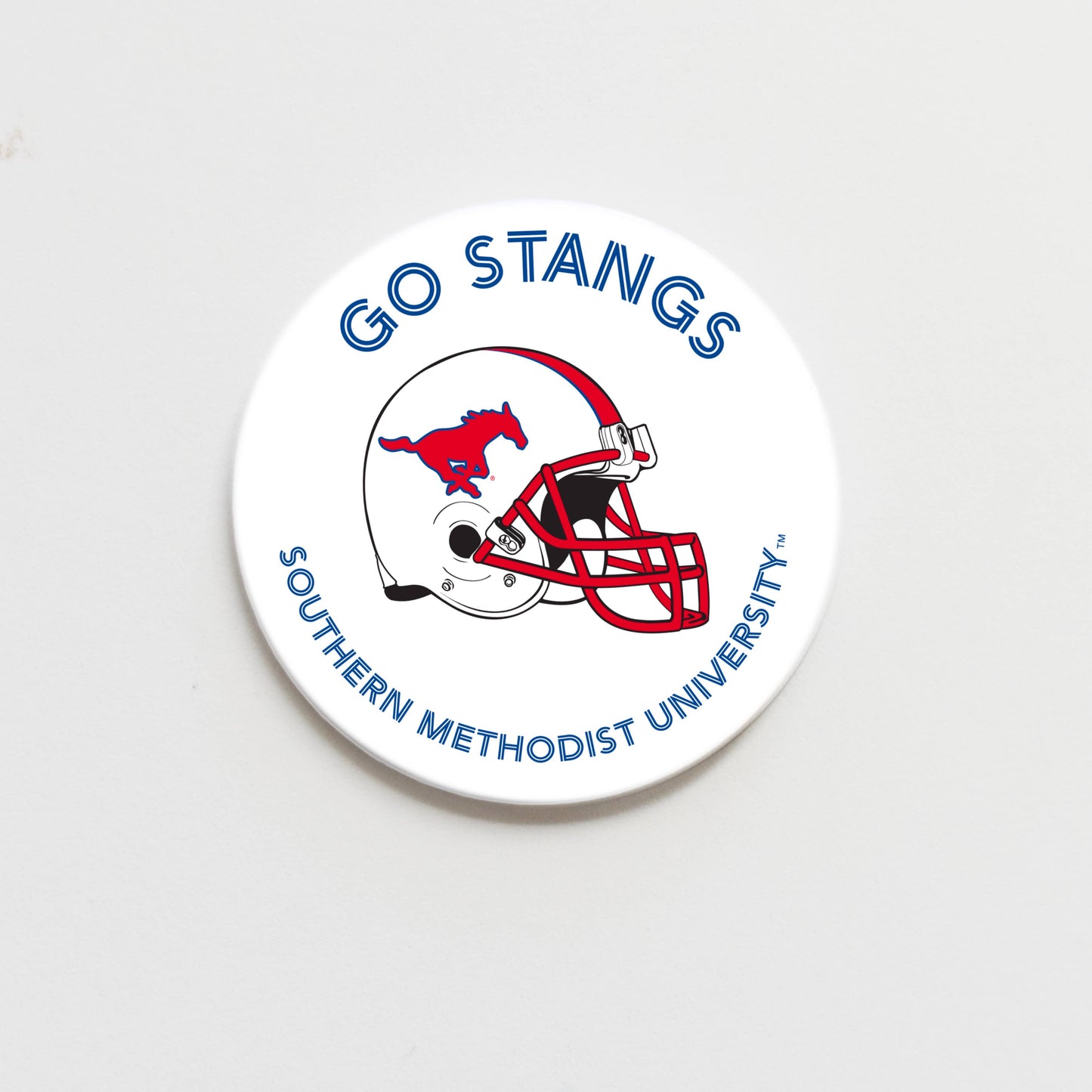SMU Mustangs Fan Game Day Button