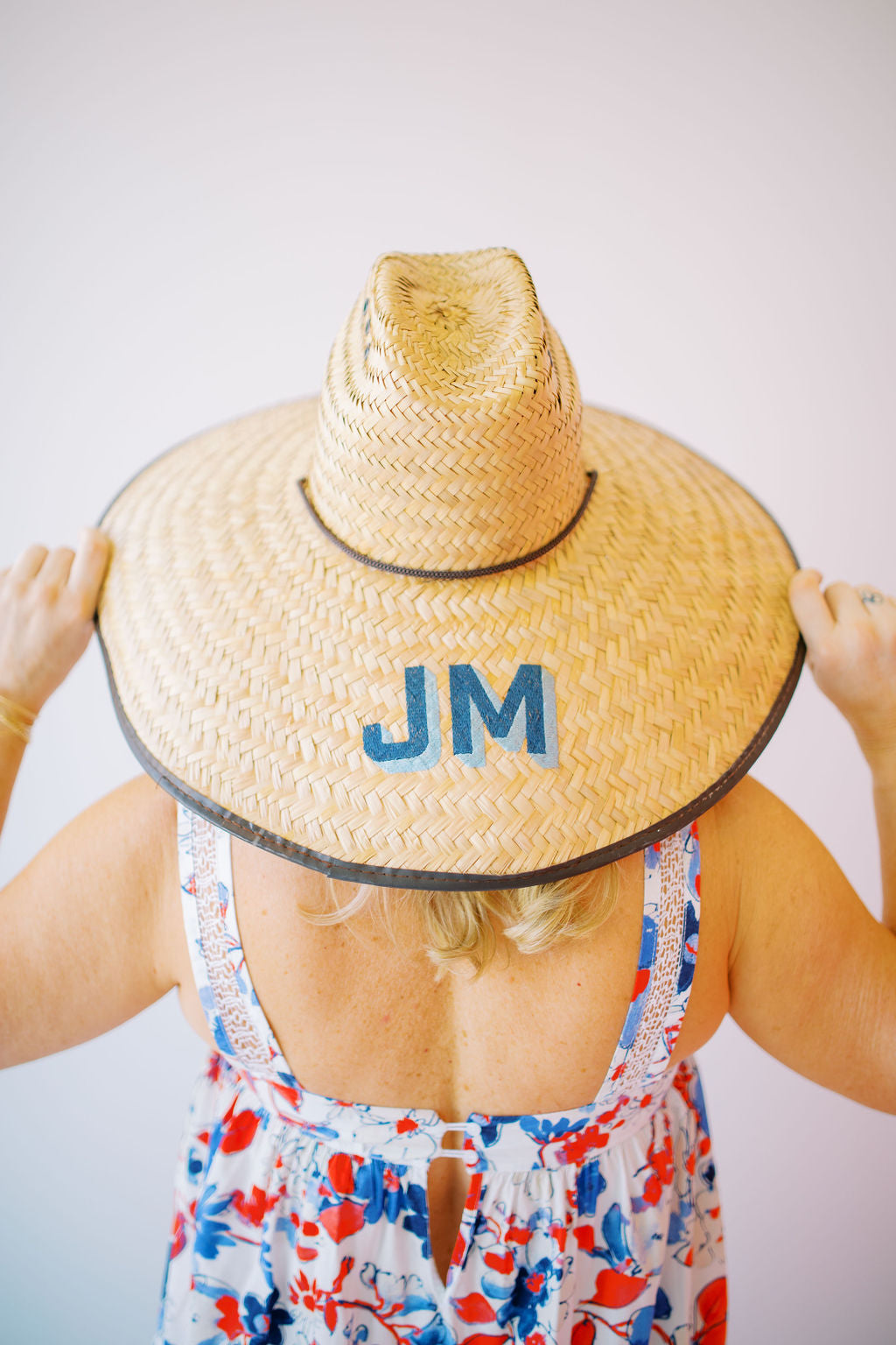 Monogrammed Straw Hat