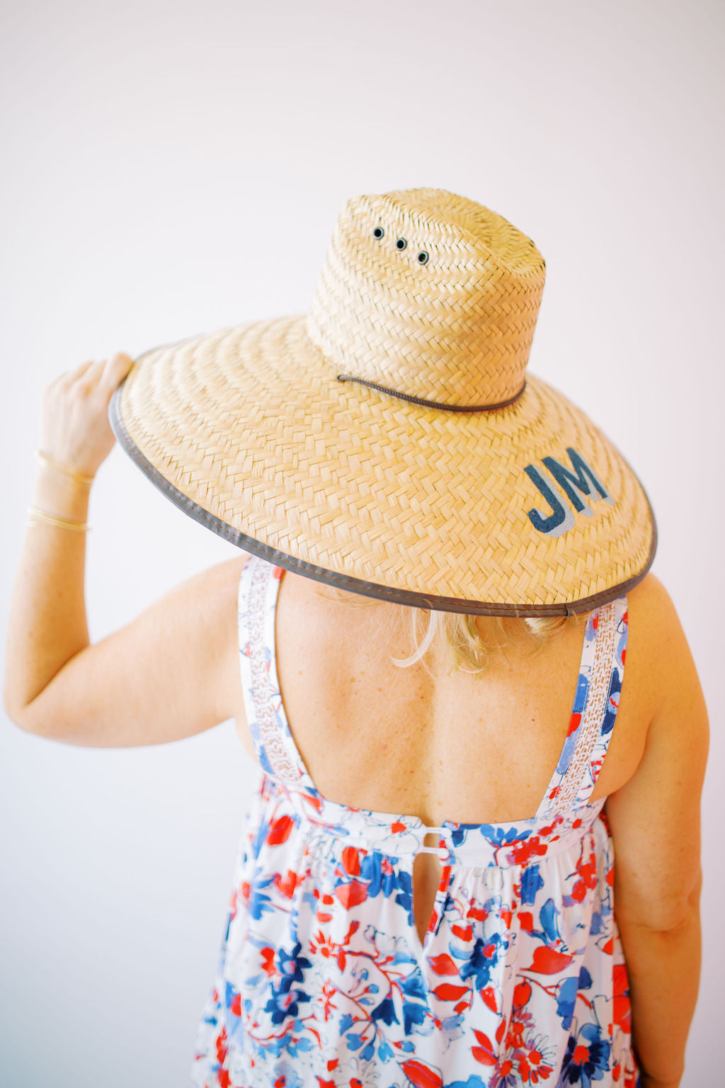 Monogrammed Straw Hat