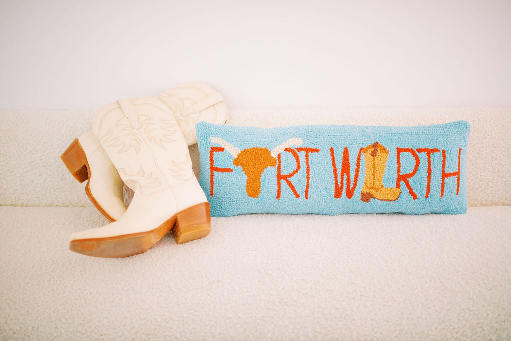 FORT WORTH BOOT HOOK PILLOW