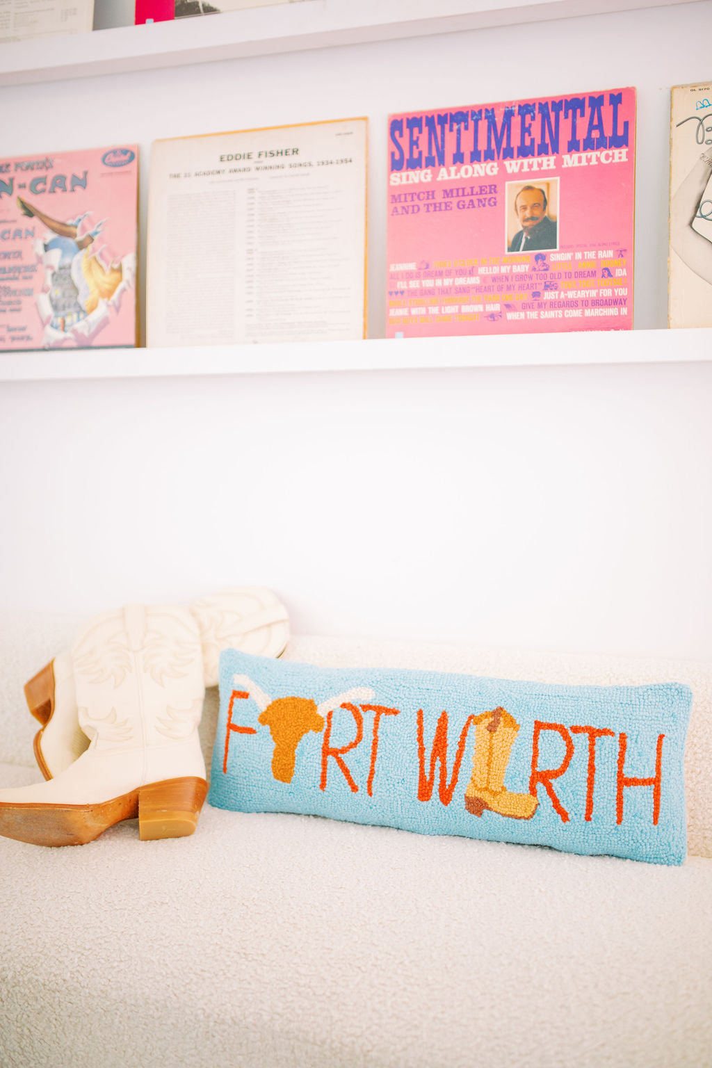 FORT WORTH BOOT HOOK PILLOW