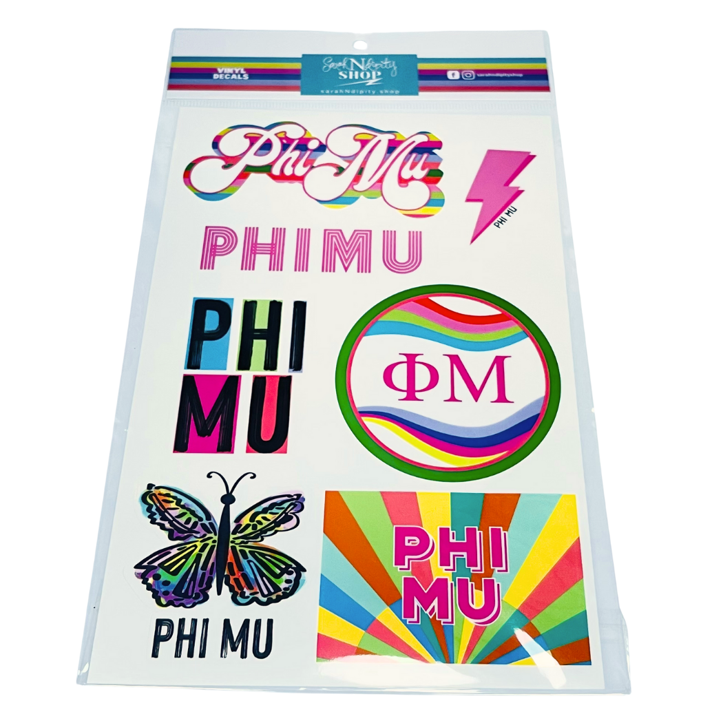 Sorority Vinyl Decal Sheets