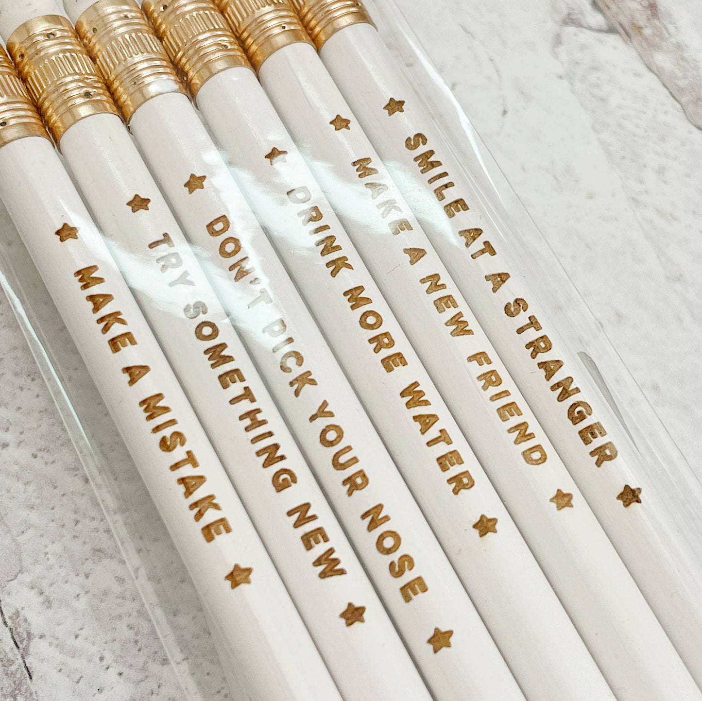 Engraved 'Advice' Pencils