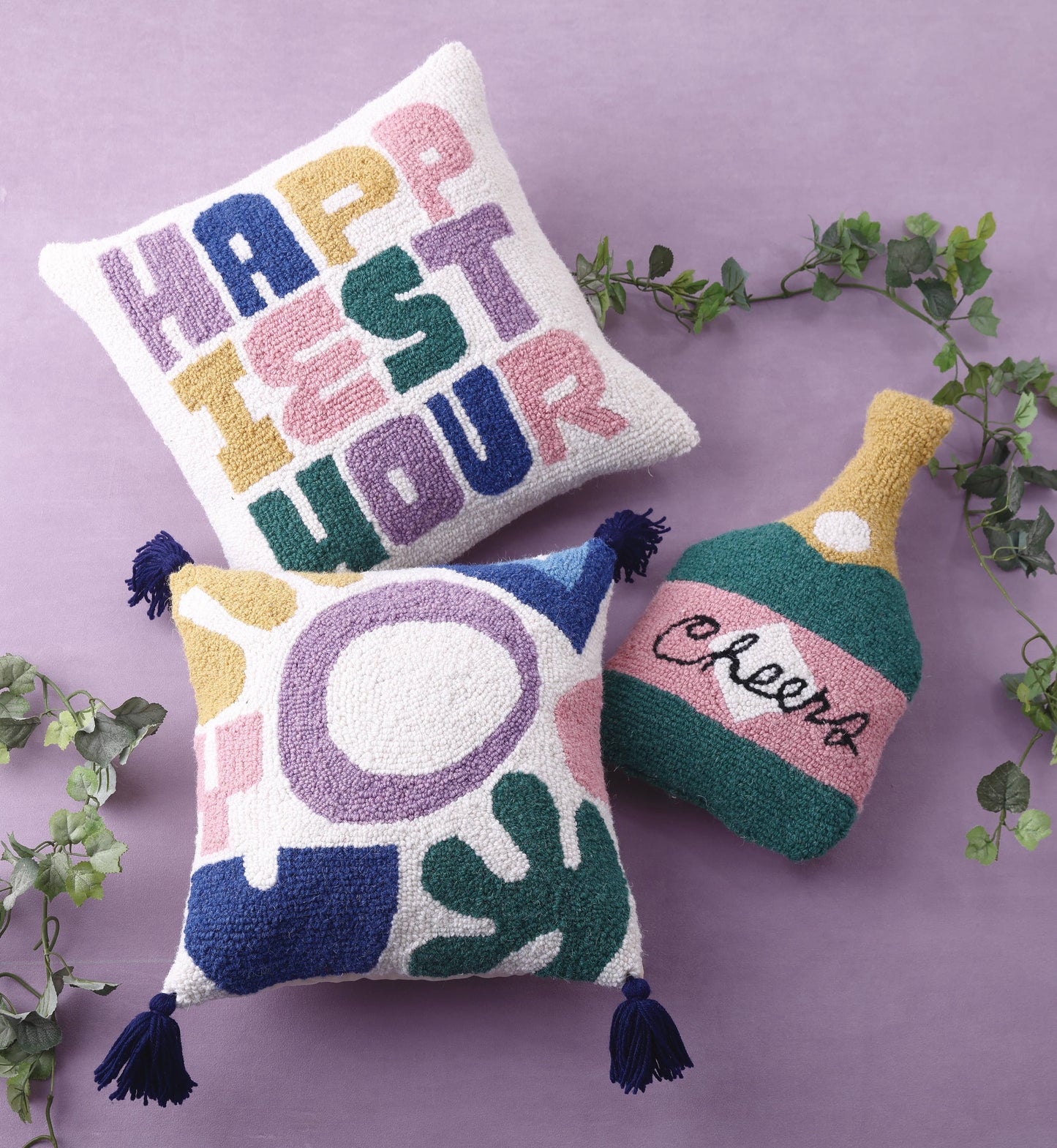 Champagne Bottle Hook Pillow