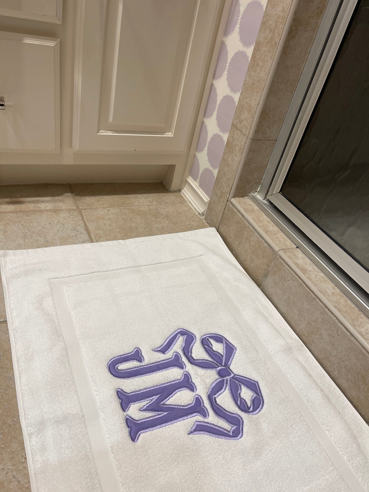 Appliquéd or Embroidered Bathmat