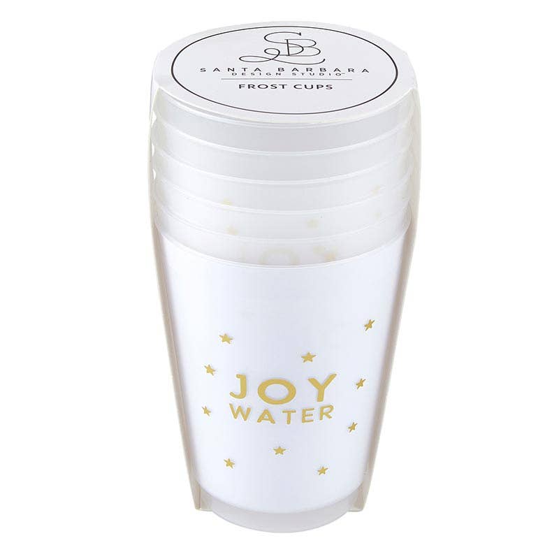 Gold Foil Frost Cup-Joy Water 6pk