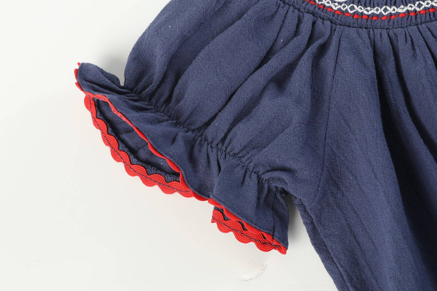 Navy Blue Santa Smocked Outfits