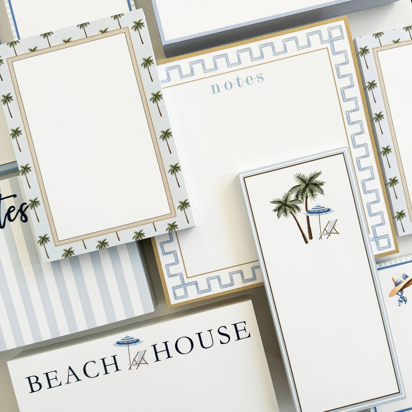 8.5x5.5 Beach House Umbrella Slab Notepad