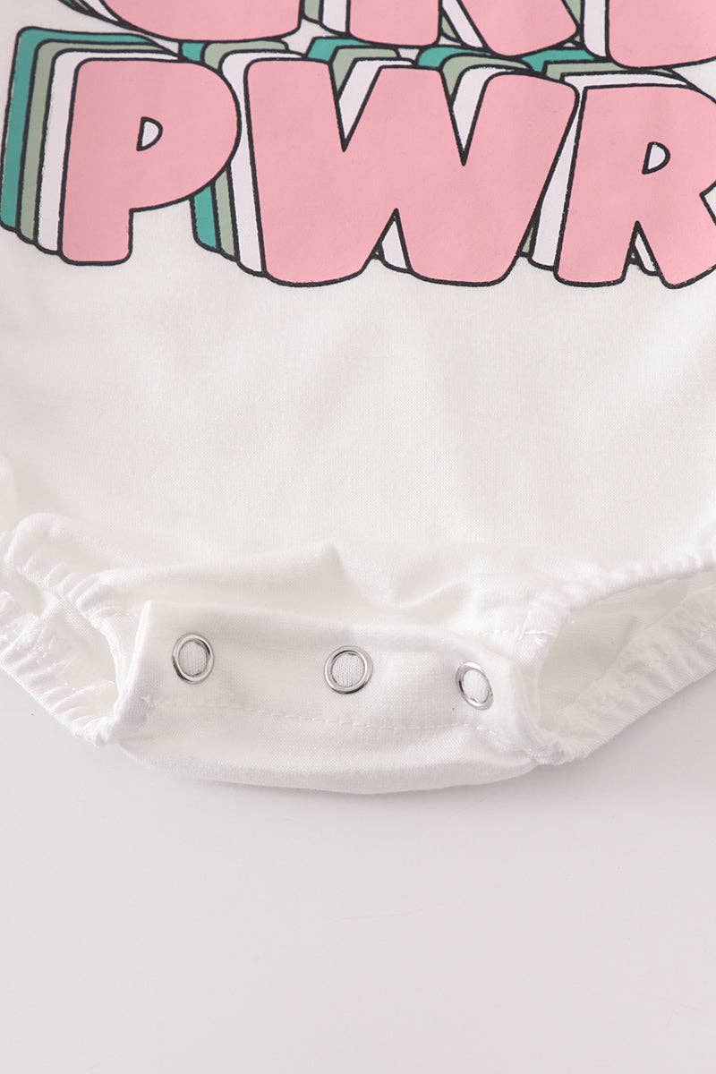 'GRL PWR' Baby Bubble Romper