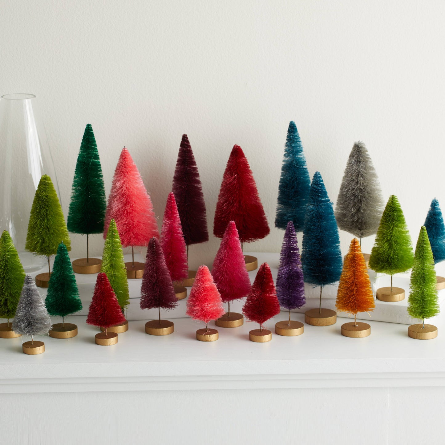 Bottle Brush Trees, Set of 6