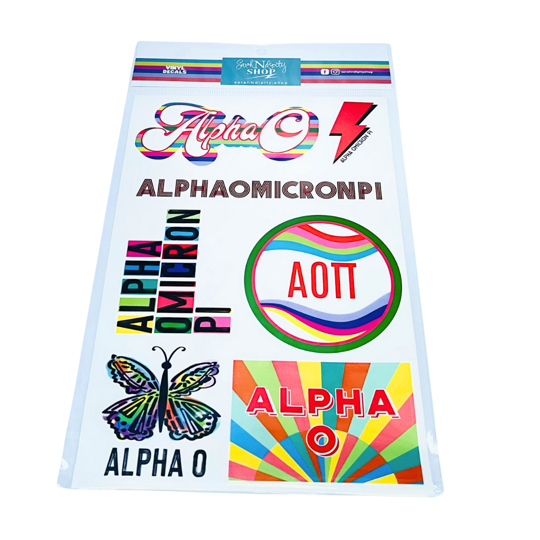 Sorority Vinyl Decal Sheets