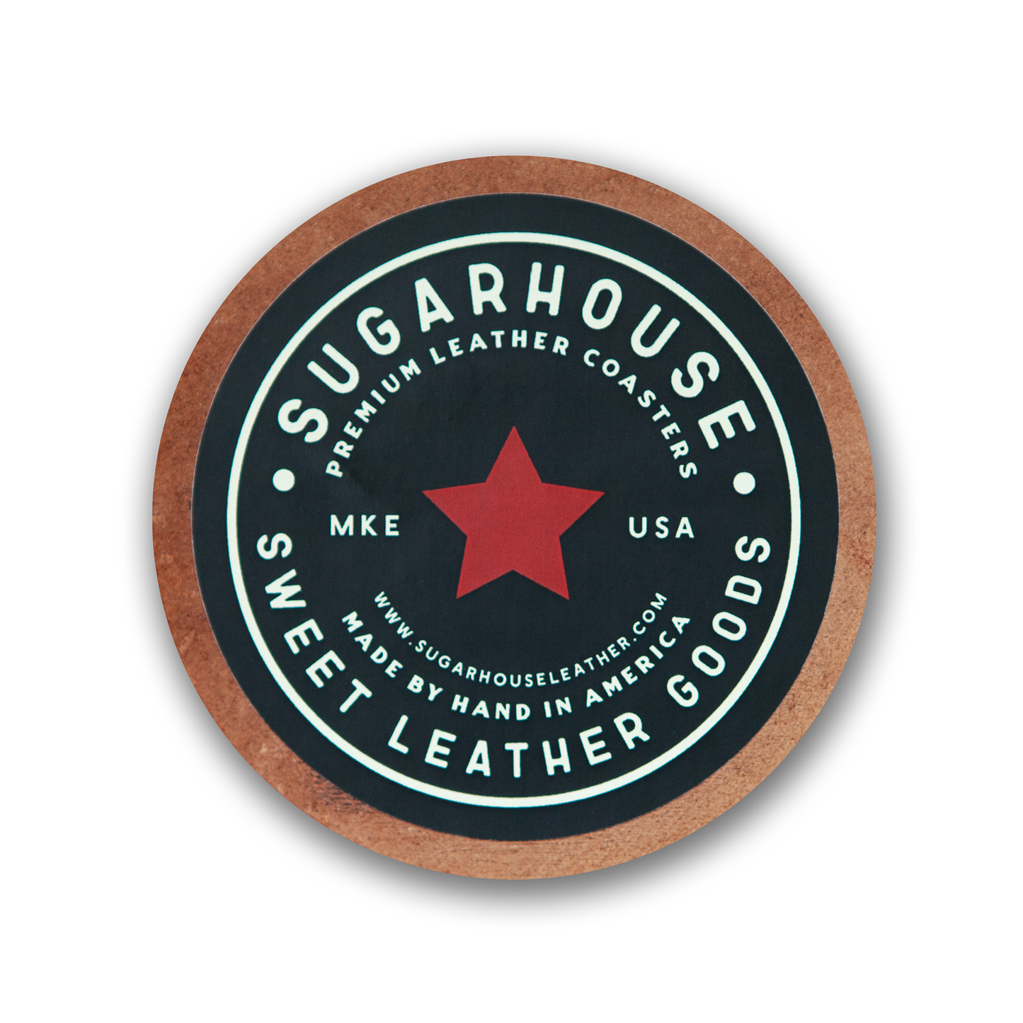 Whiskey Will Do Leather Coaster
