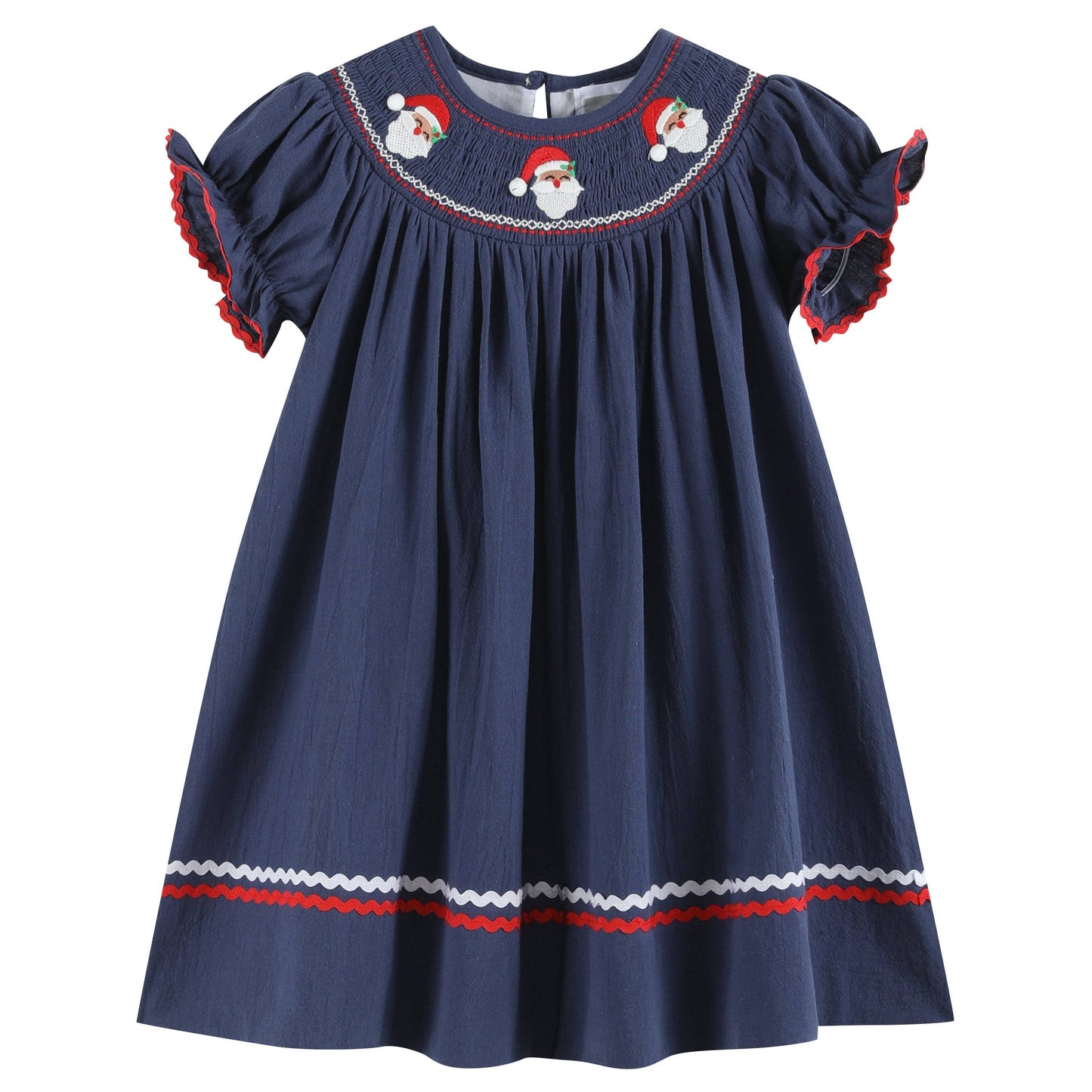 Navy Blue Santa Smocked Outfits