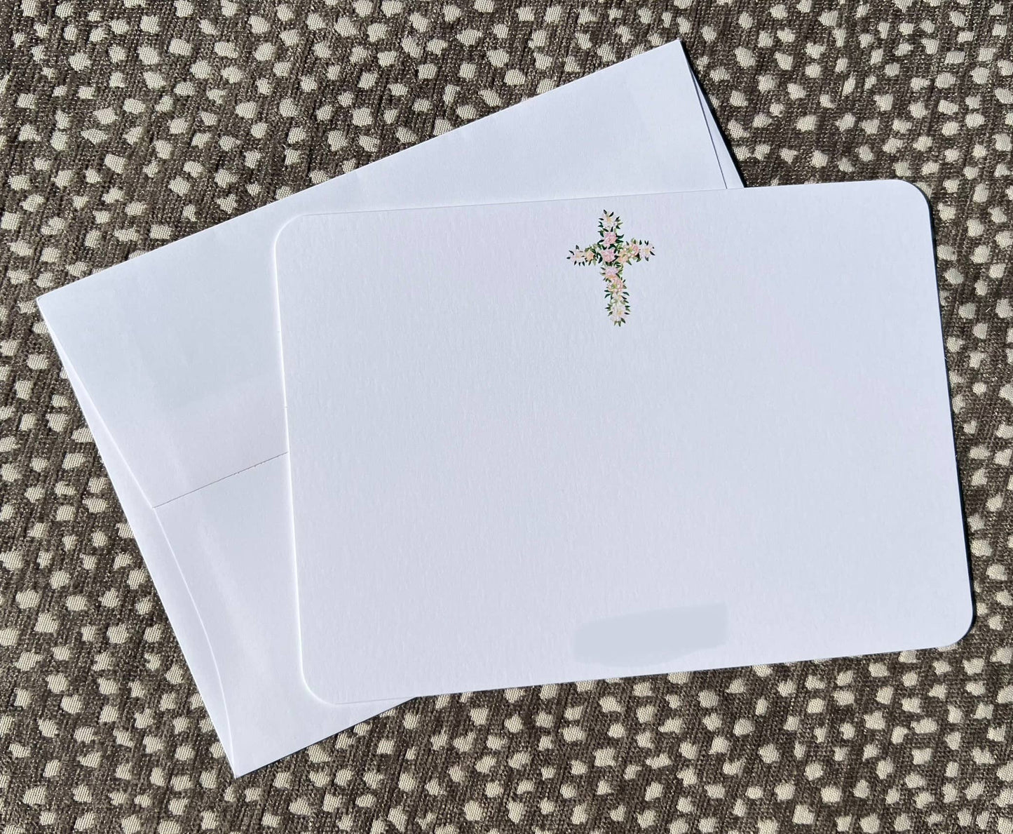 Cross flat cards with envelopes - set of 10