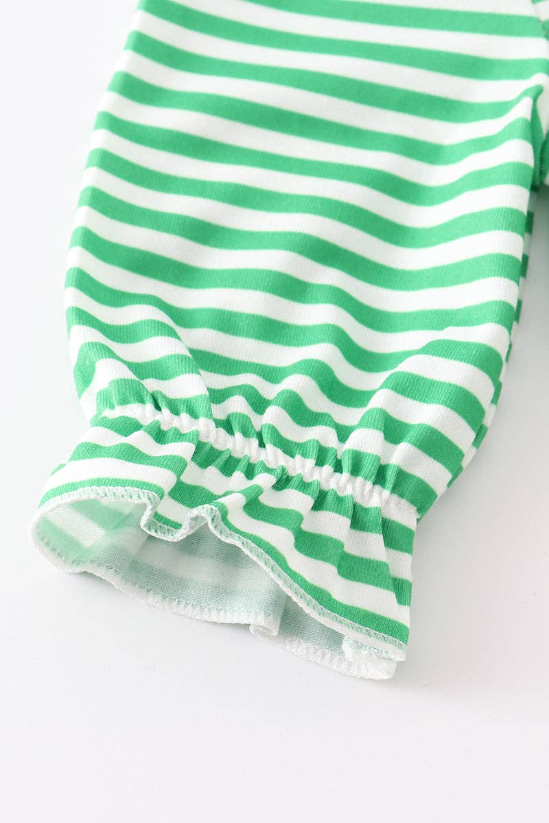 'Green Striped Deer' Baby Romper