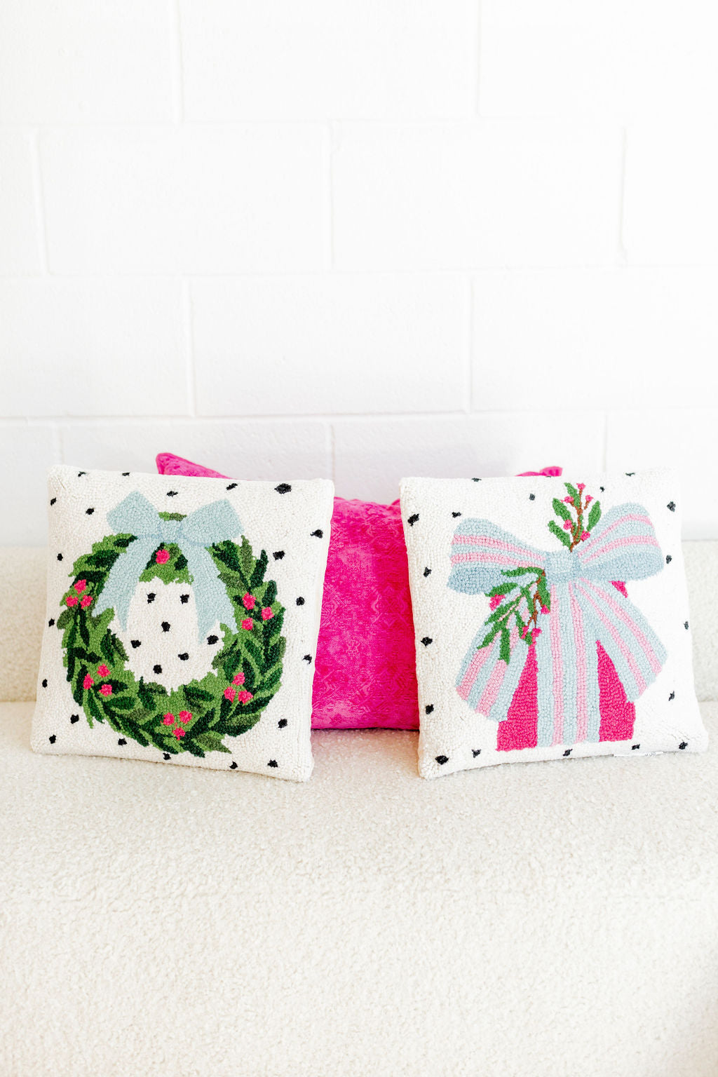 Holiday Wreath Hook Pillow