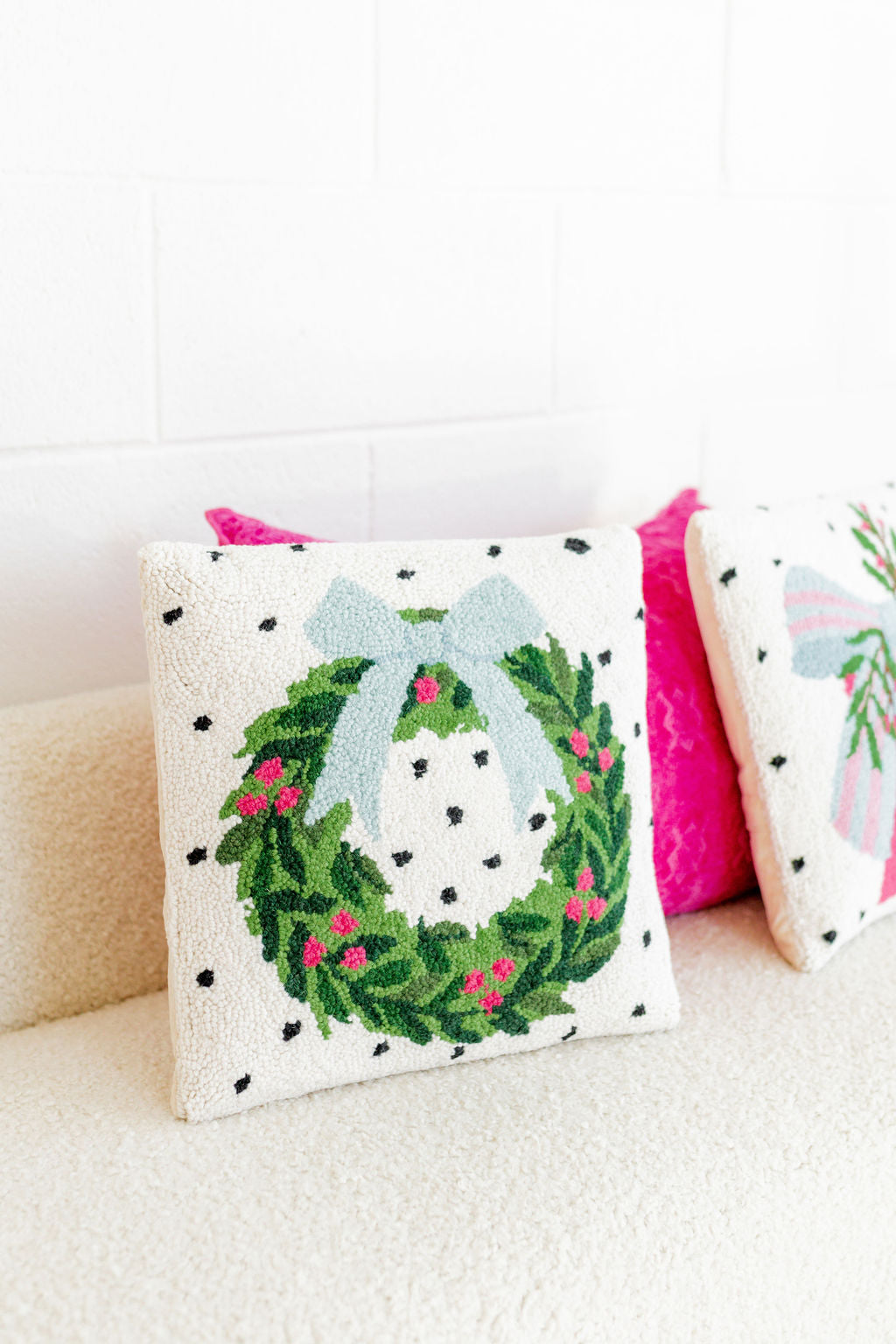 Holiday Wreath Hook Pillow