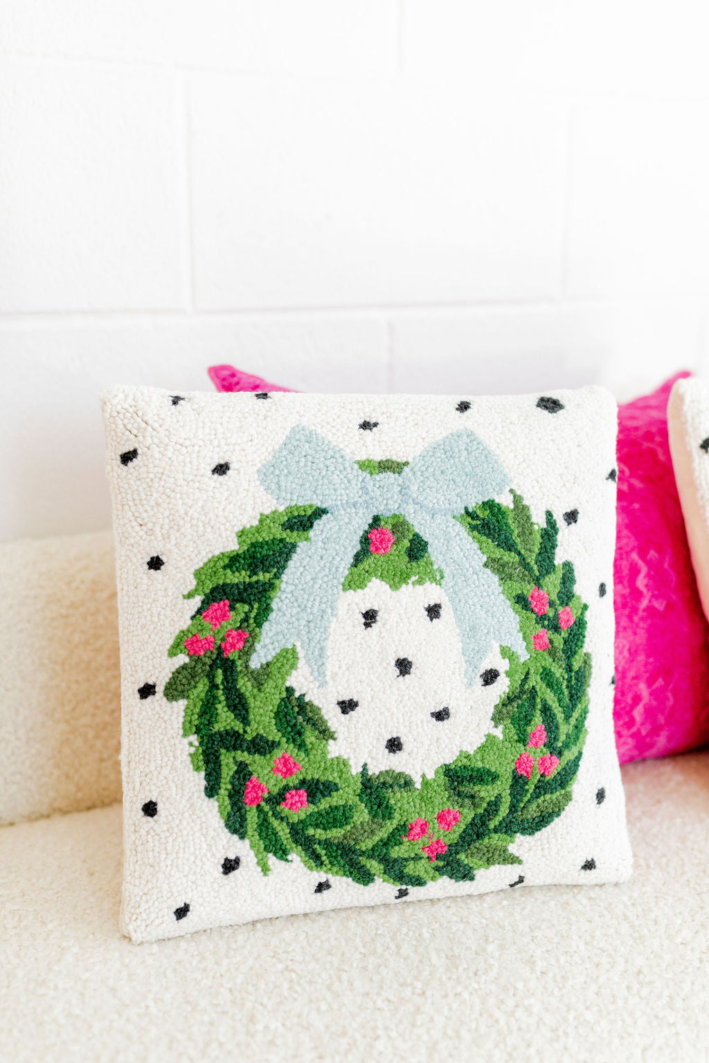 Holiday Wreath Hook Pillow