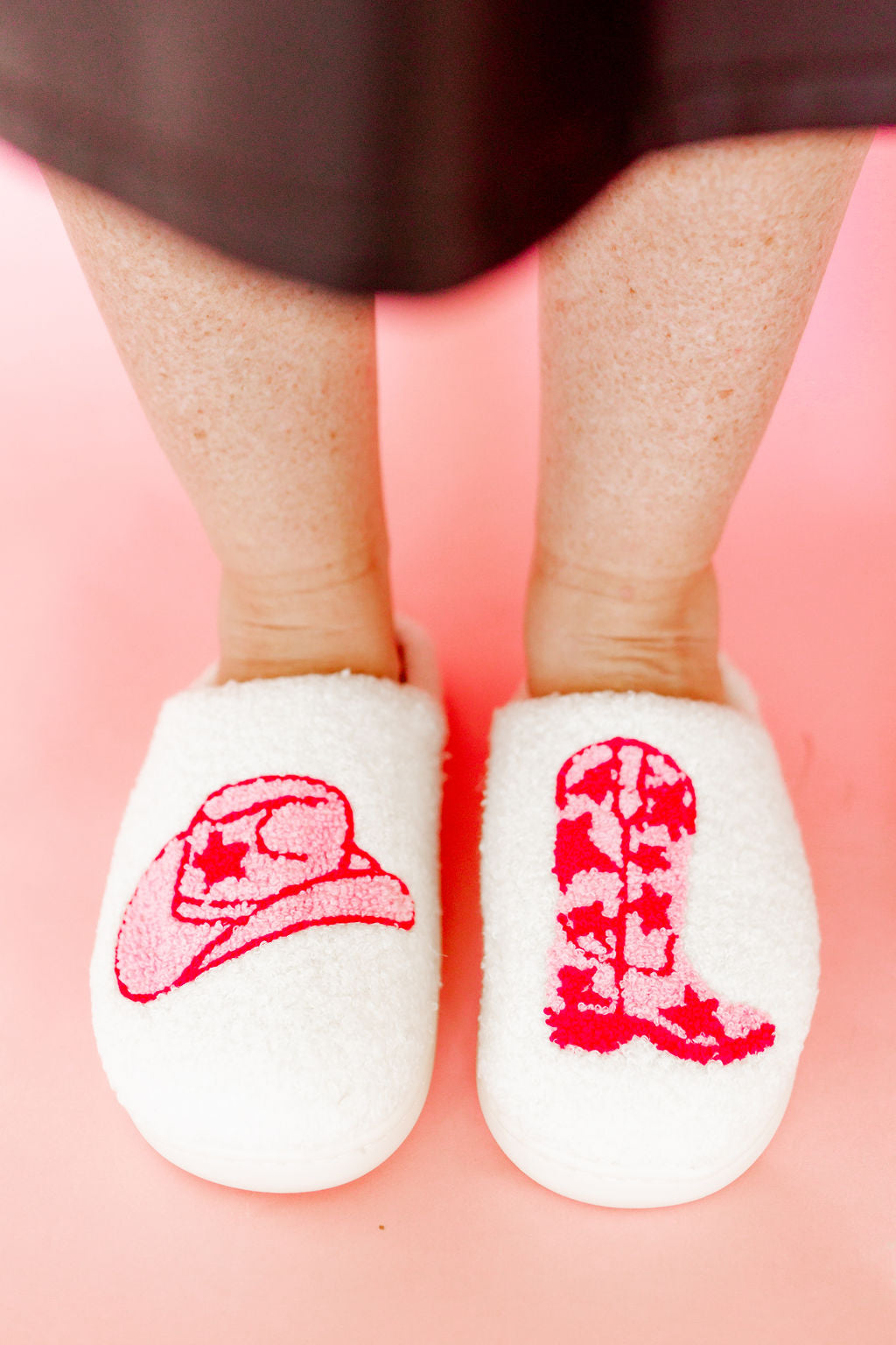 'Boot and Cowgirl Hat' Slippers