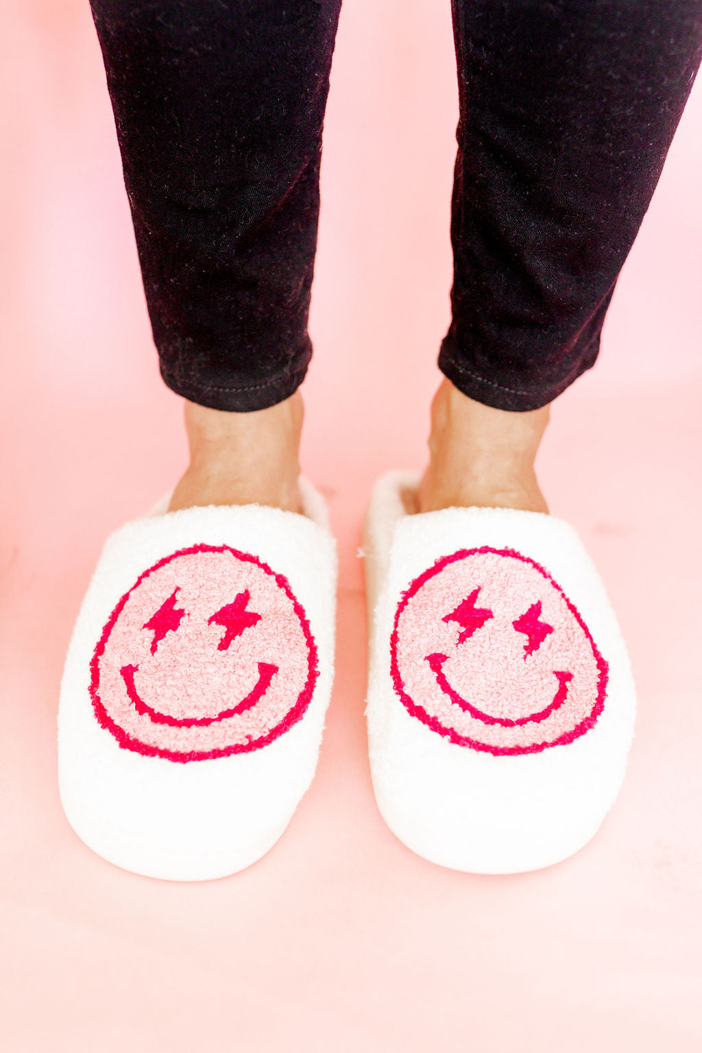 'Happy' Smiley Face Slippers