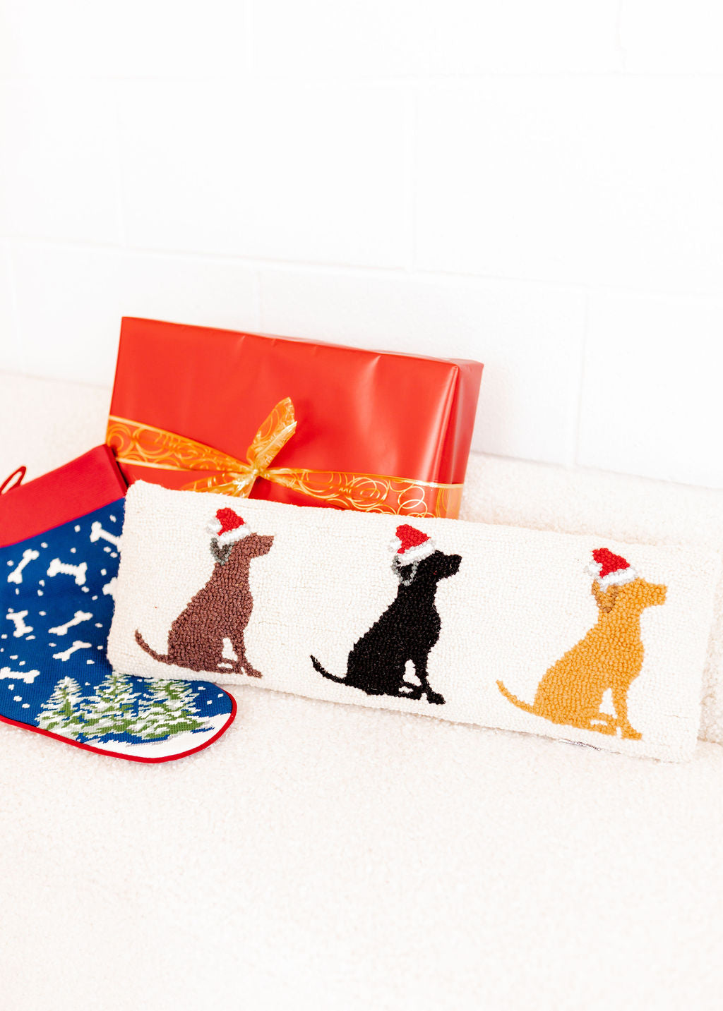 Dog Bones Embroidered Stocking