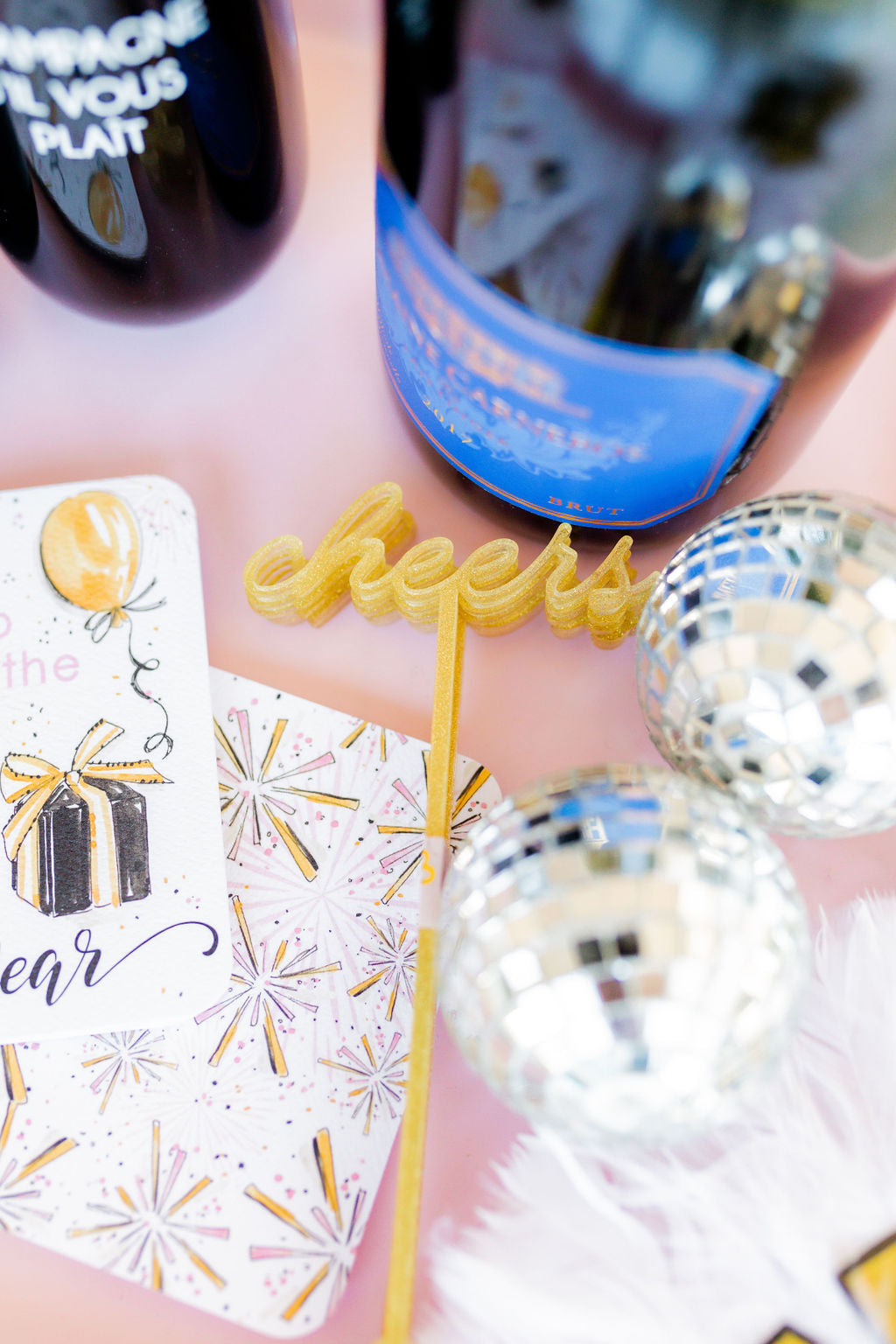 'Cheers' Acrylic Cocktail Swizzle Sticks