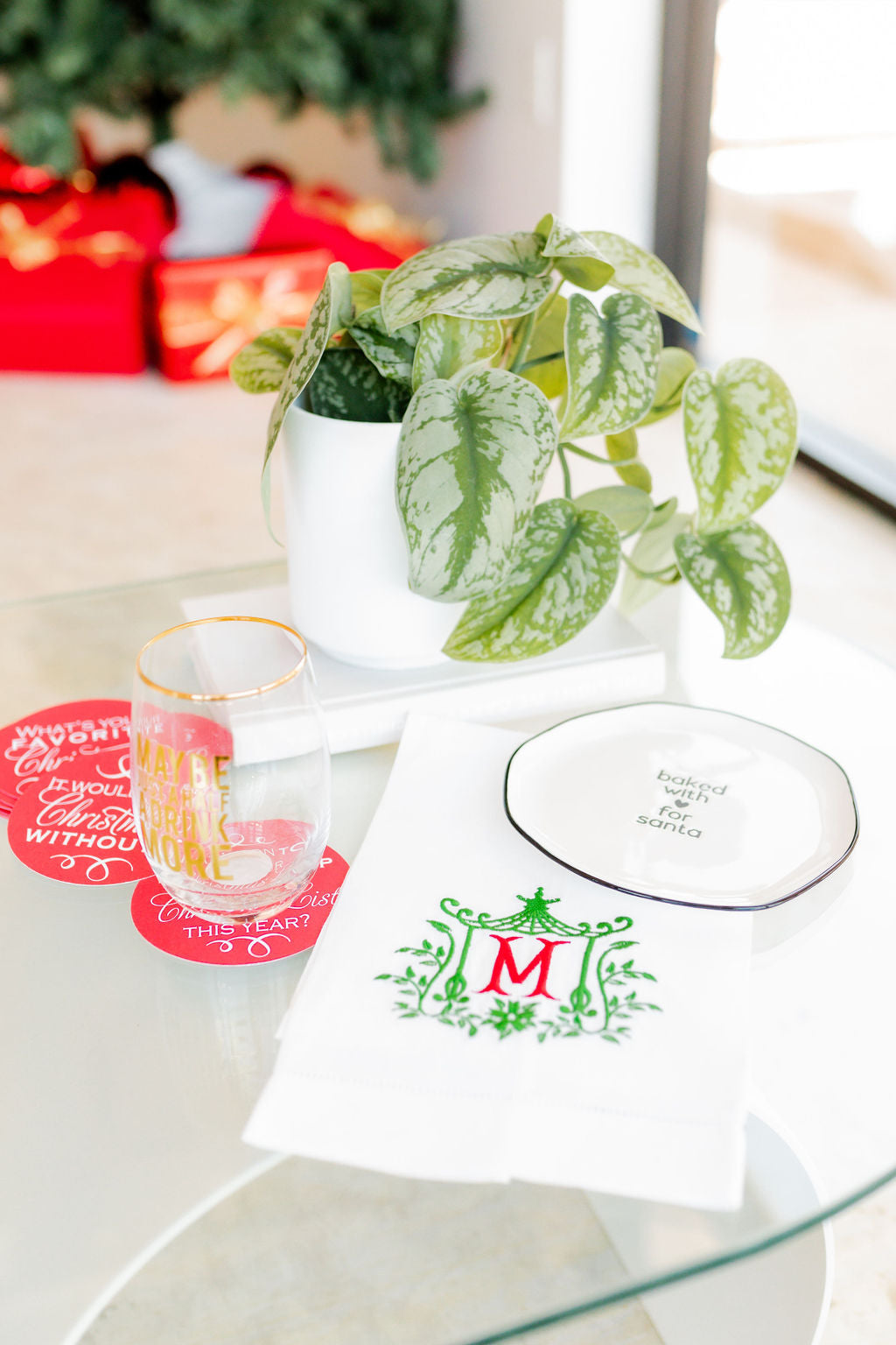 'Red Santa' Conversation Coasters