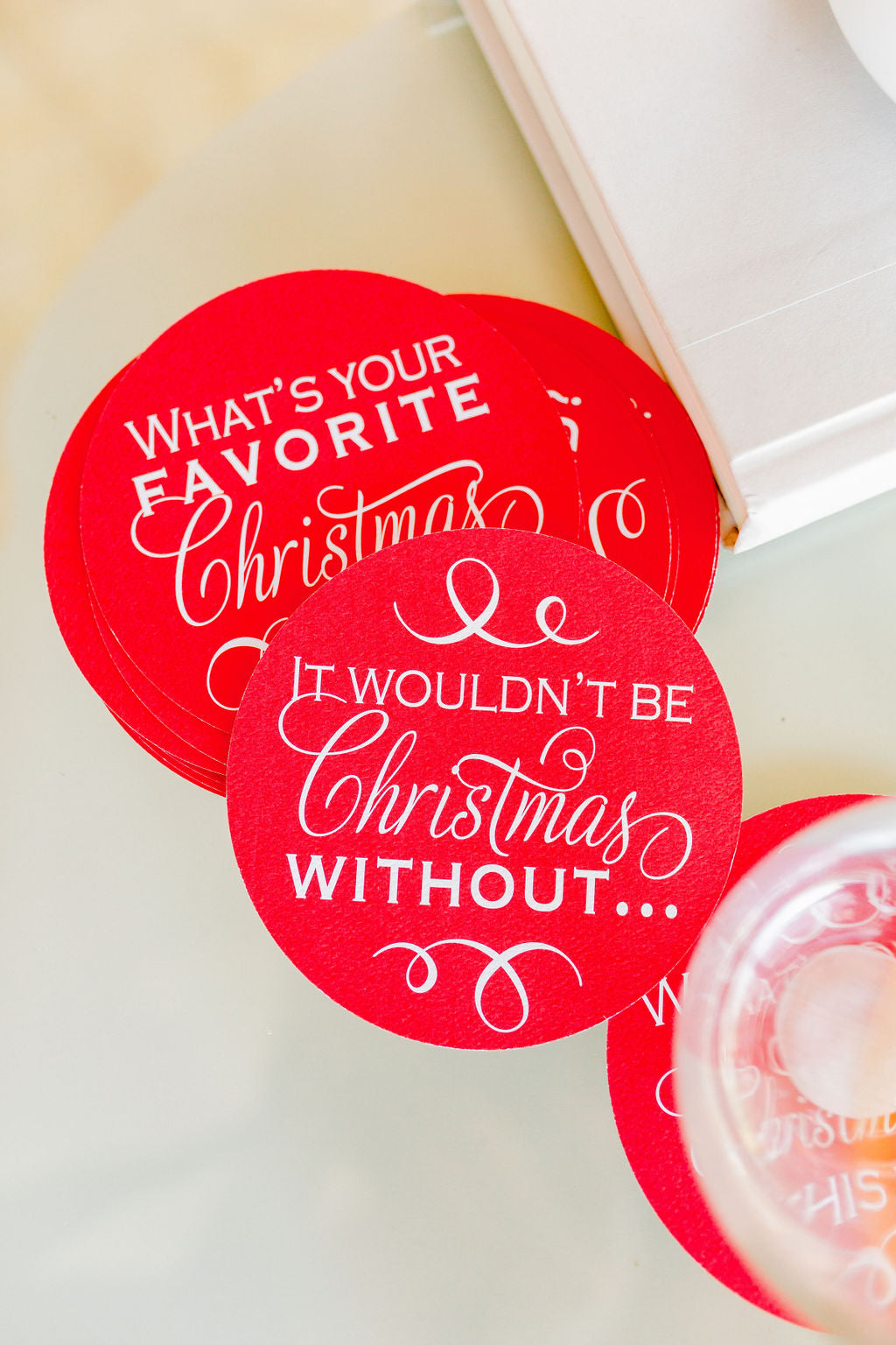 'Red Santa' Conversation Coasters