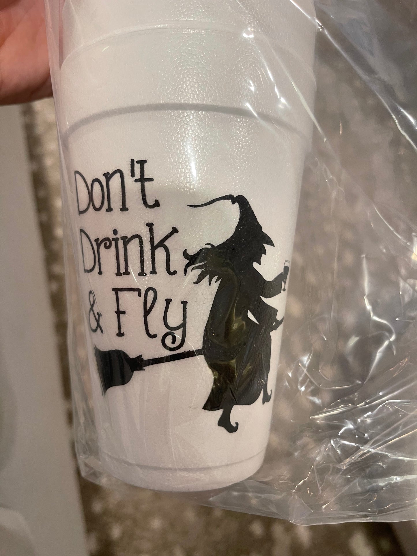Halloween styrofoam cups 🎃 👻