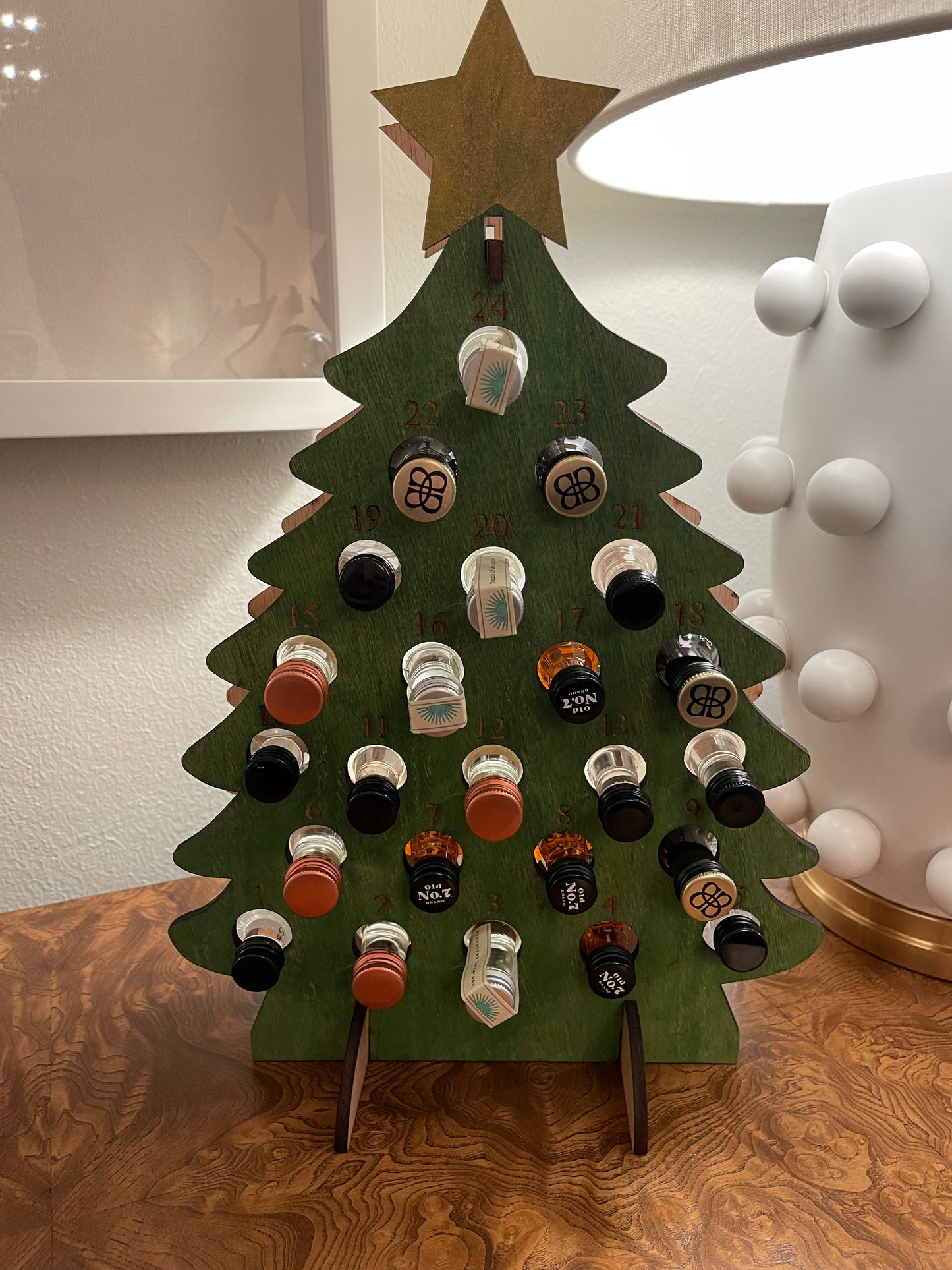 Adult Advent Calendar, Green and Gold