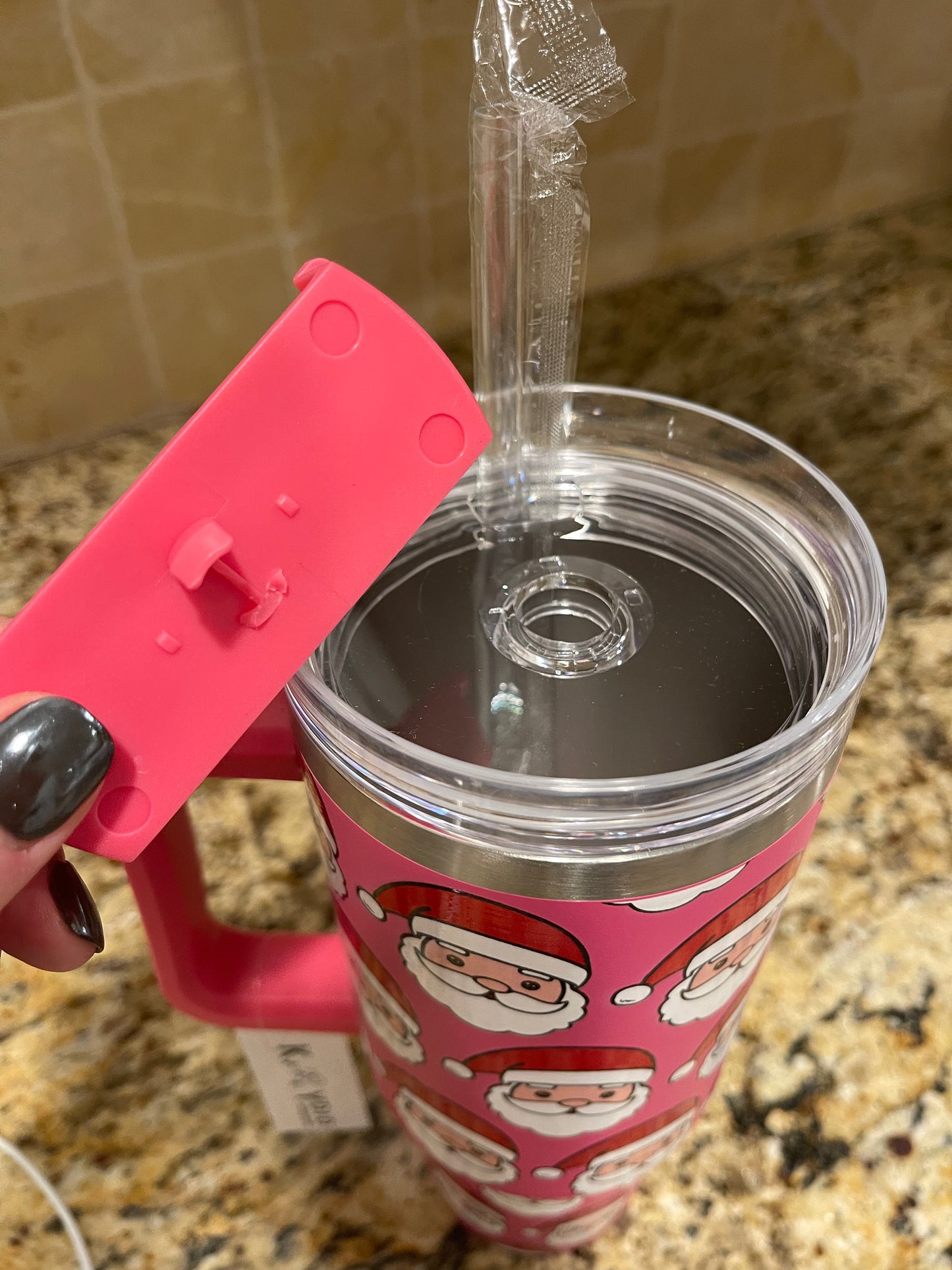 Santa Claus Repeat Tumbler Cup: Pink