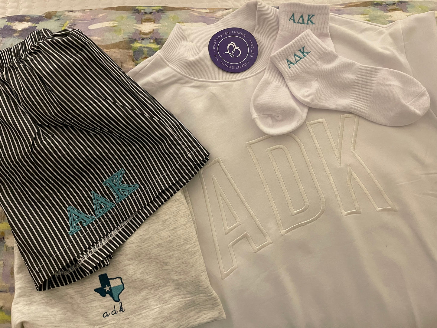 Monogrammed Ankle Socks