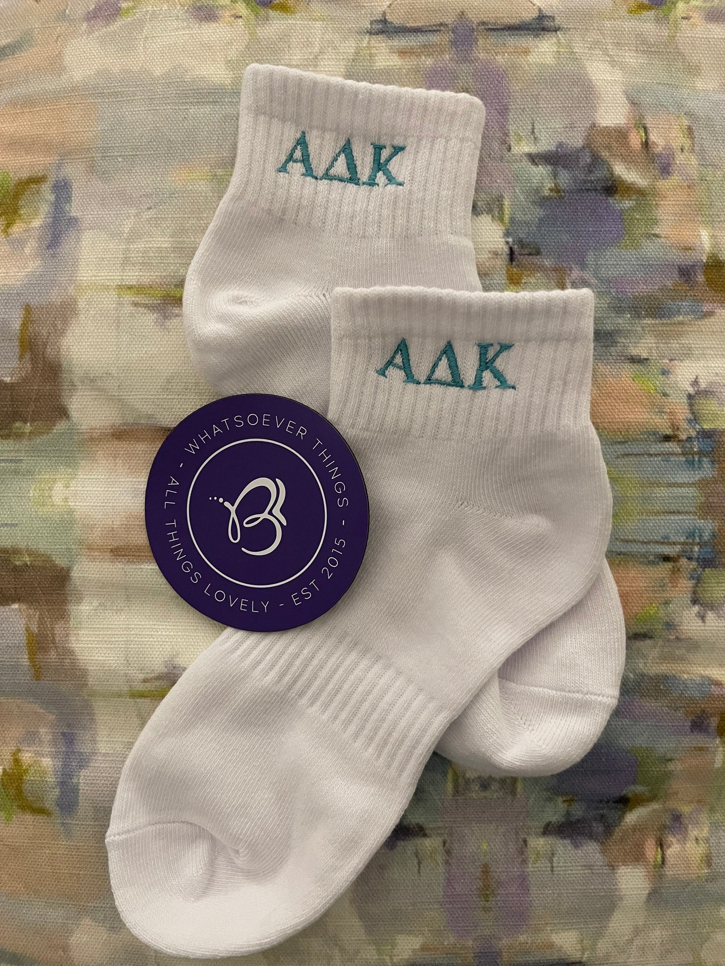 Monogrammed Ankle Socks