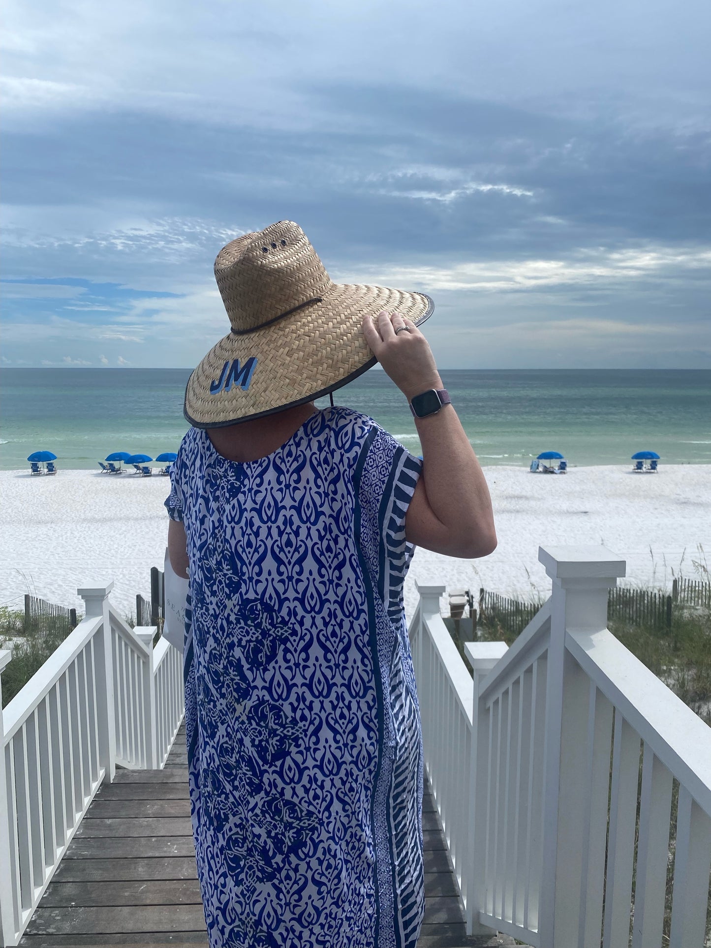 Monogrammed Straw Hat