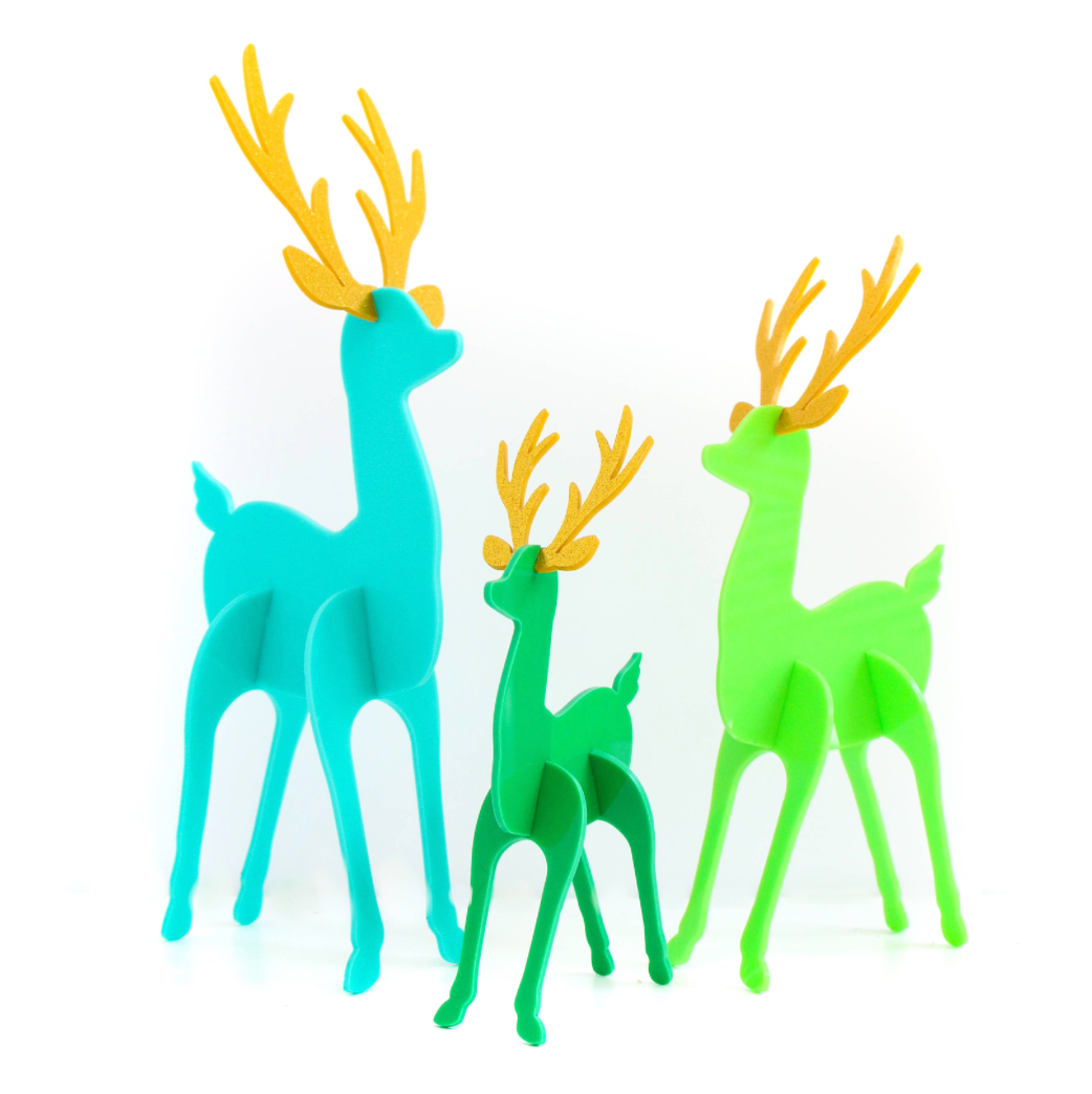 Acrylic Reindeer Set