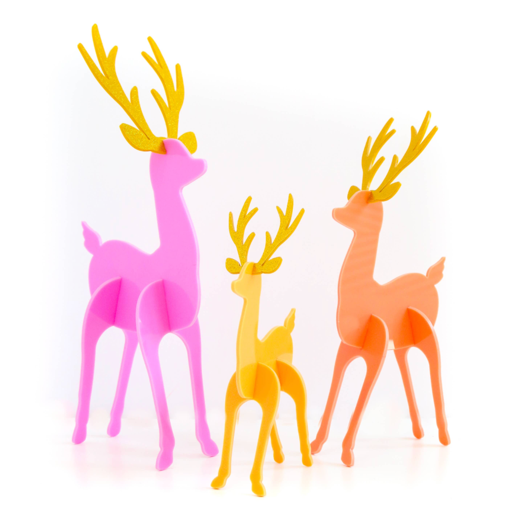 Acrylic Reindeer Set