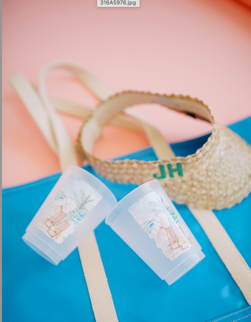 Watercolor Beach Shatterproof Cups