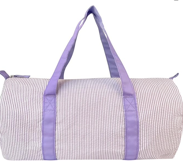 Kids Seersucker Duffle Bag