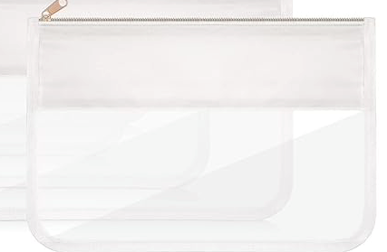 Pink or White / Clear Chenille letter bags