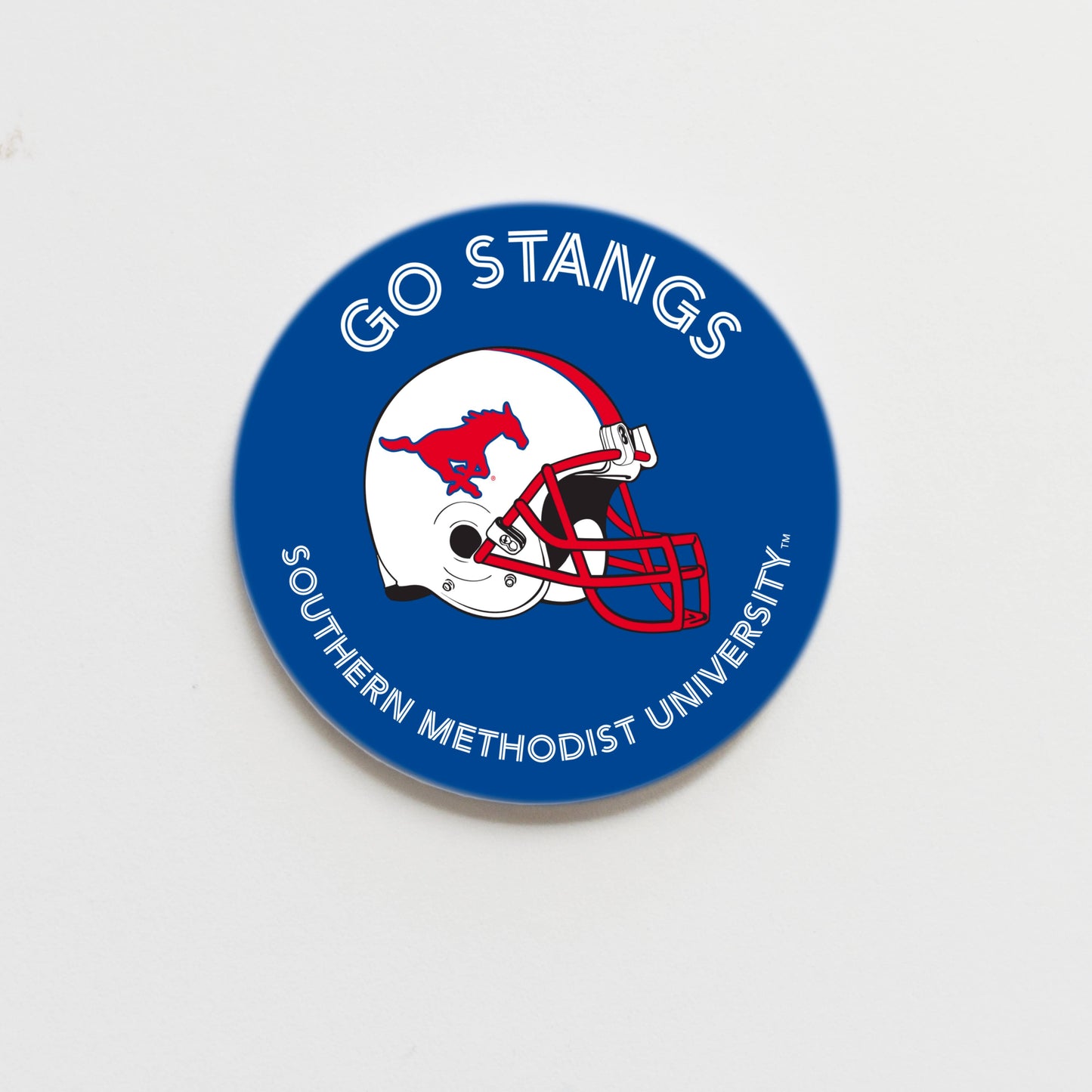 SMU Mustangs Fan Game Day Button
